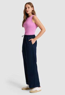 Kadın Lacivert Kanvas Pantolon - 50325543016
