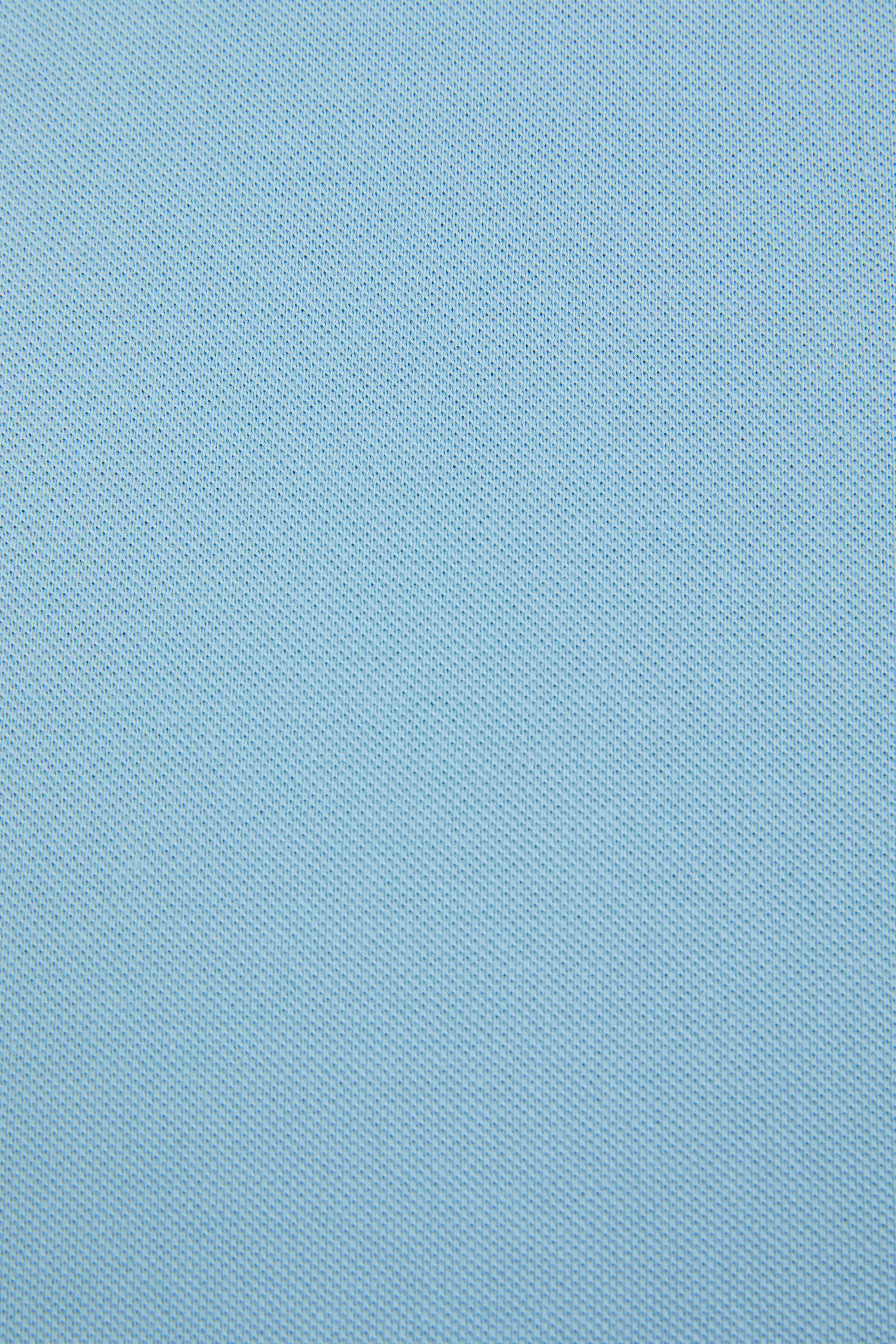 Erkek Slim Fit Polo Yaka Mavi Basic Tişört