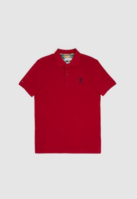Erkek Slim Fit Polo Yaka Bordo Basic Tişört - 50324998063