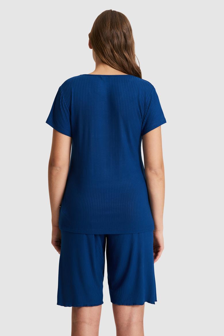 Kadın İndigo Pijama Takımı - 50326528003