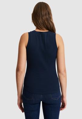 Kadın Lacivert Bisiklet Yaka Basic Tişört - 50321799059