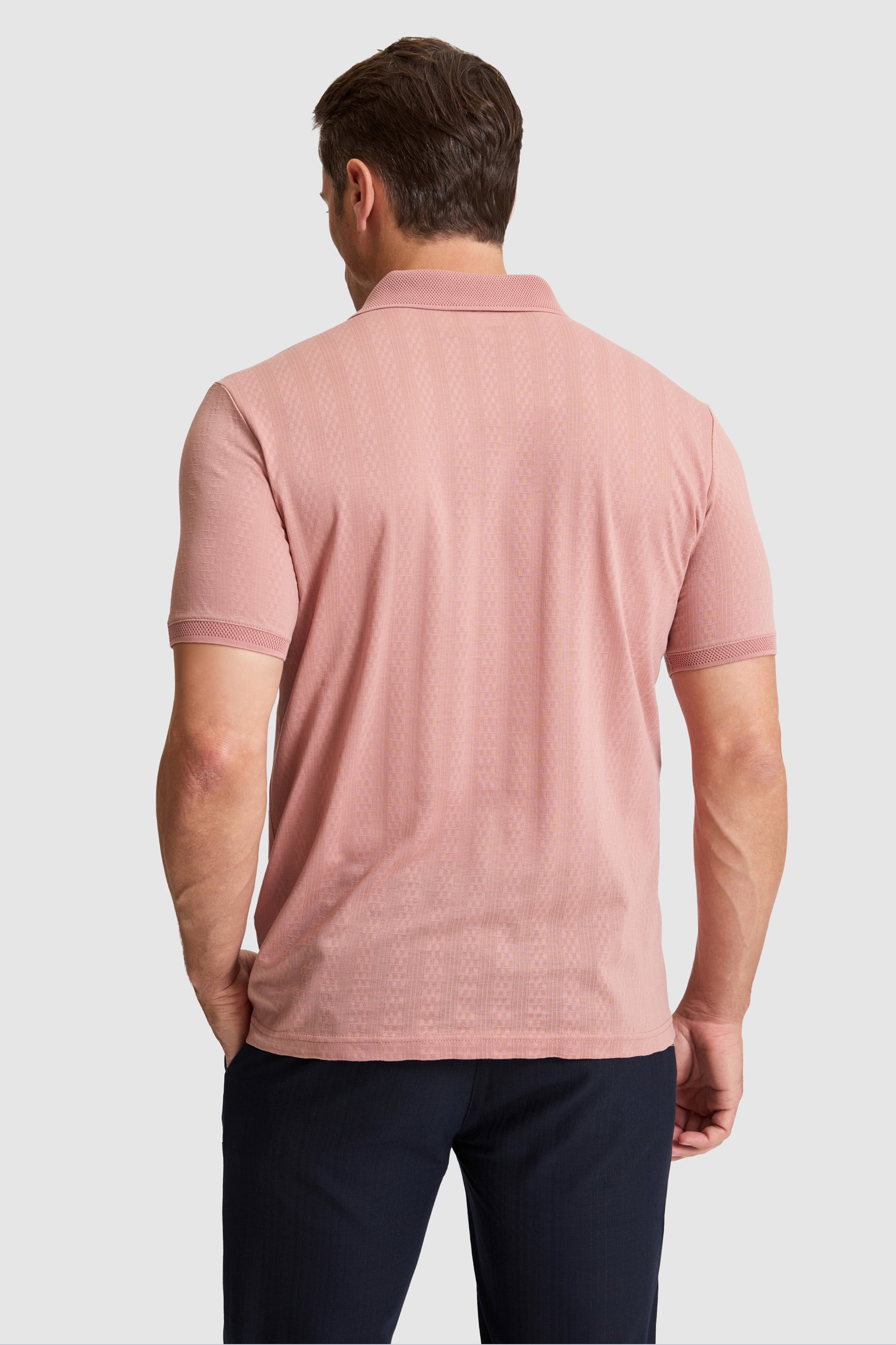 Erkek Pudra Regular Fit Polo Yaka Tişört - Image 5