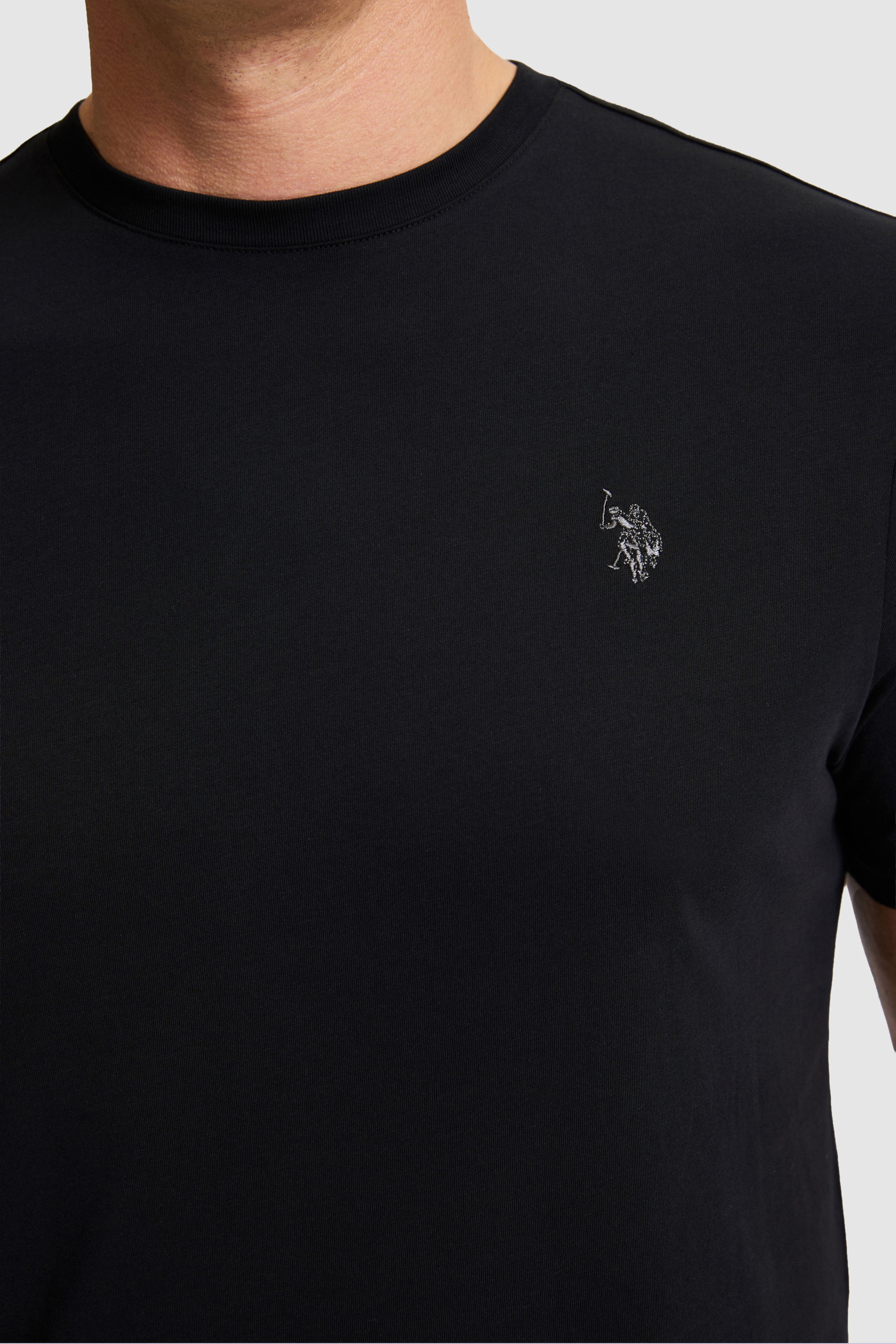 Erkek Siyah Regular Fit Bisiklet Yaka Basic Tişört - Image 6