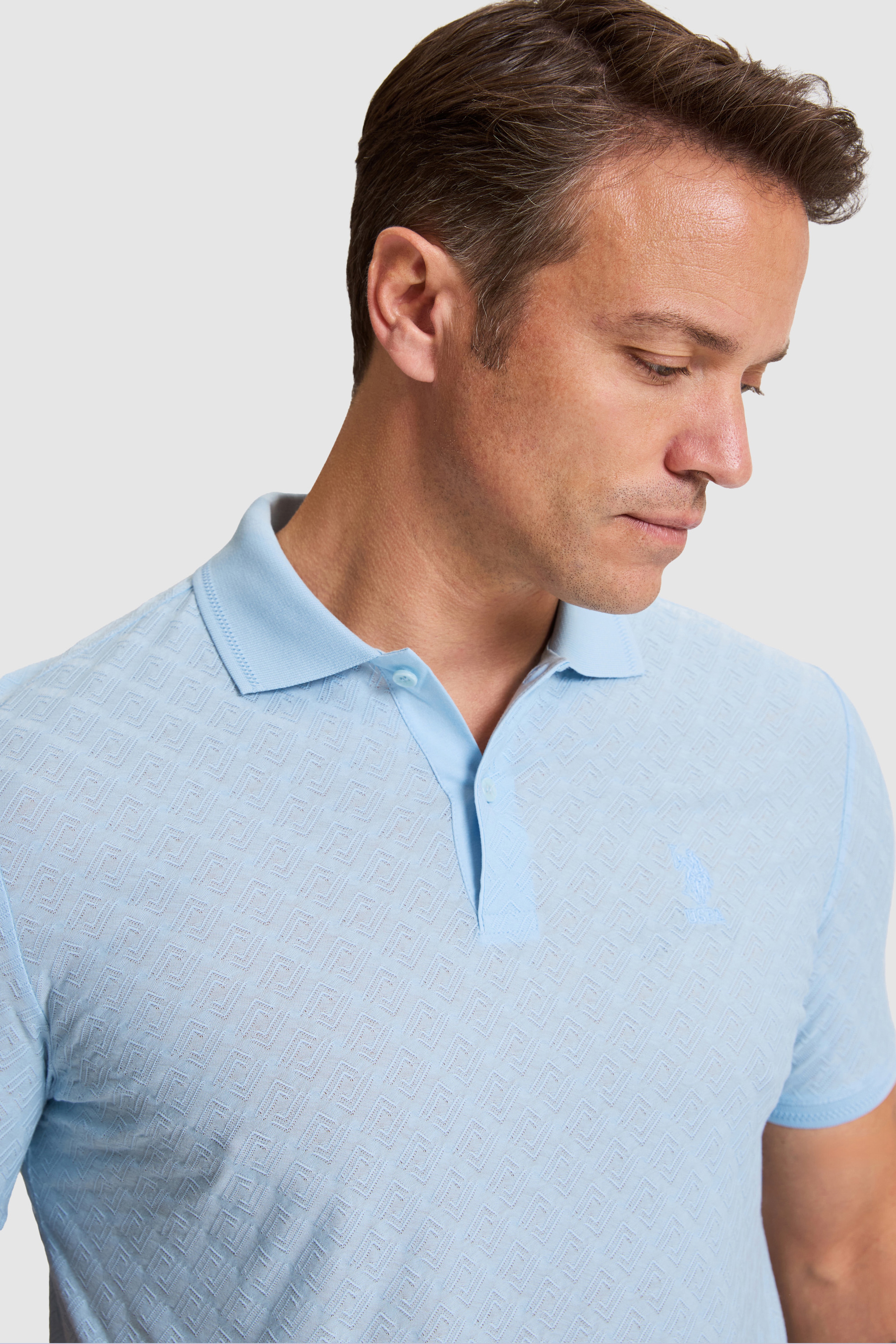 Erkek Mavi Regular Fit Polo Yaka Tişört