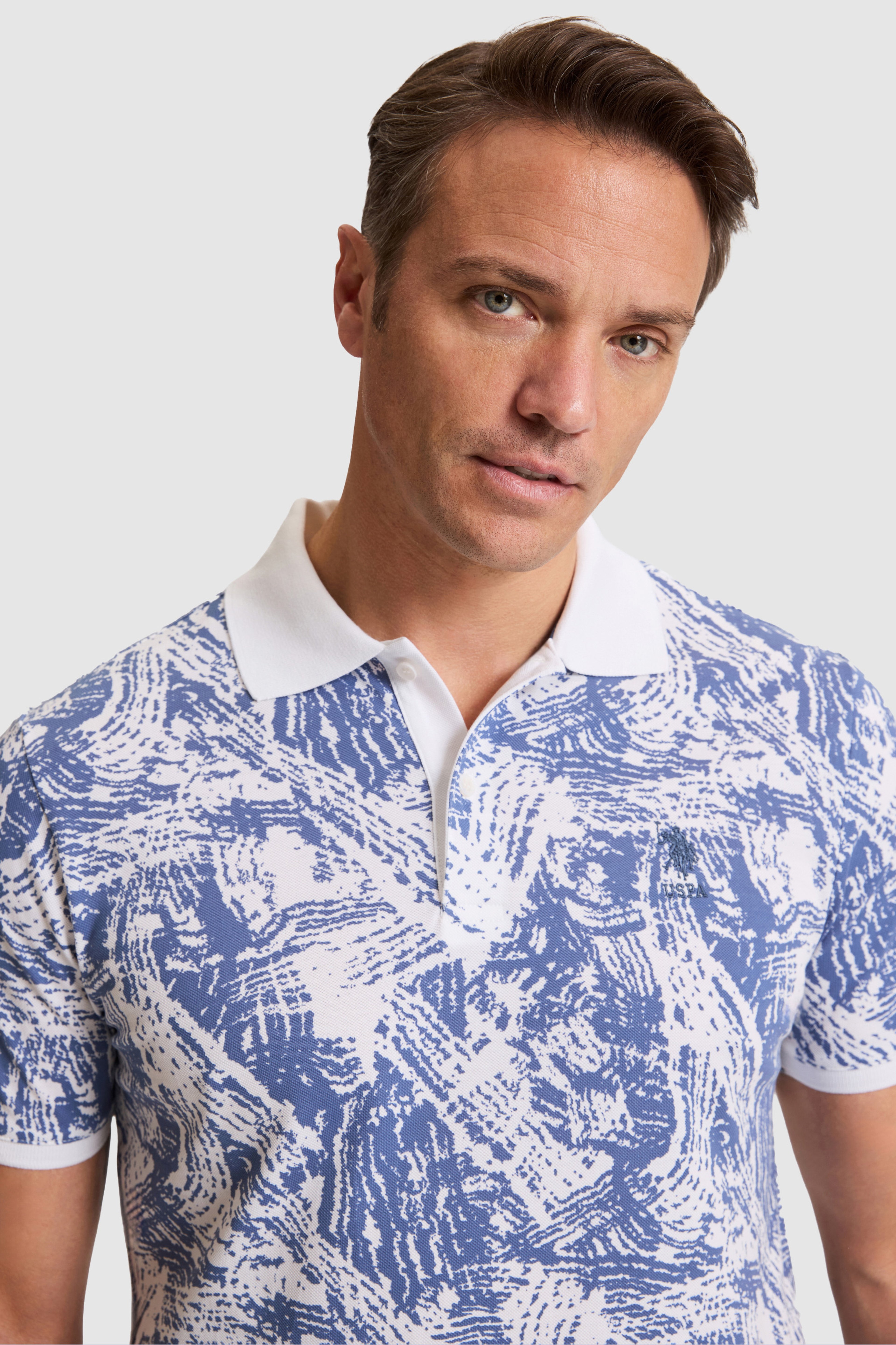 Erkek İndigo Regular Fit Polo Yaka Tişört - Image 2