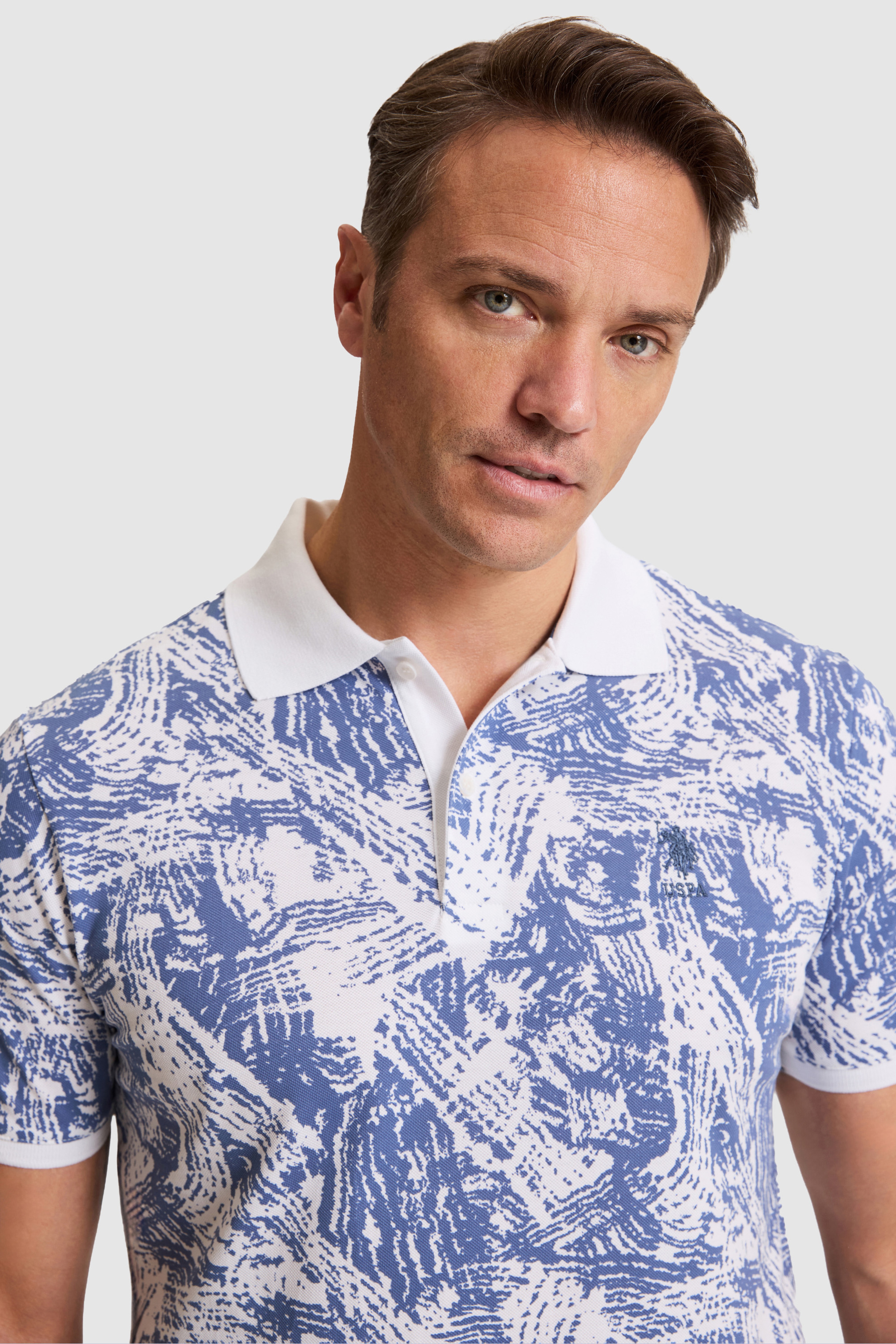 Erkek İndigo Regular Fit Polo Yaka Tişört