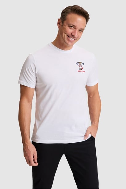 Erkek Beyaz Regular Fit Bisiklet Yaka Tişört