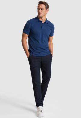 Erkek Açık Lacivert Slim Fit Polo Yaka Basic Tişört - 50326920195