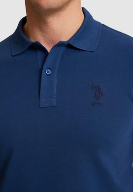 Erkek Açık Lacivert Slim Fit Polo Yaka Basic Tişört - 50326920195