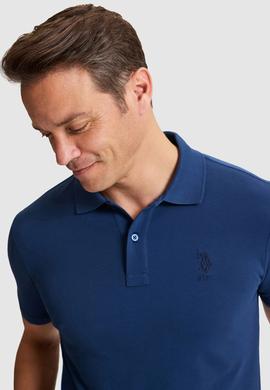 Erkek Açık Lacivert Slim Fit Polo Yaka Basic Tişört - 50326920195
