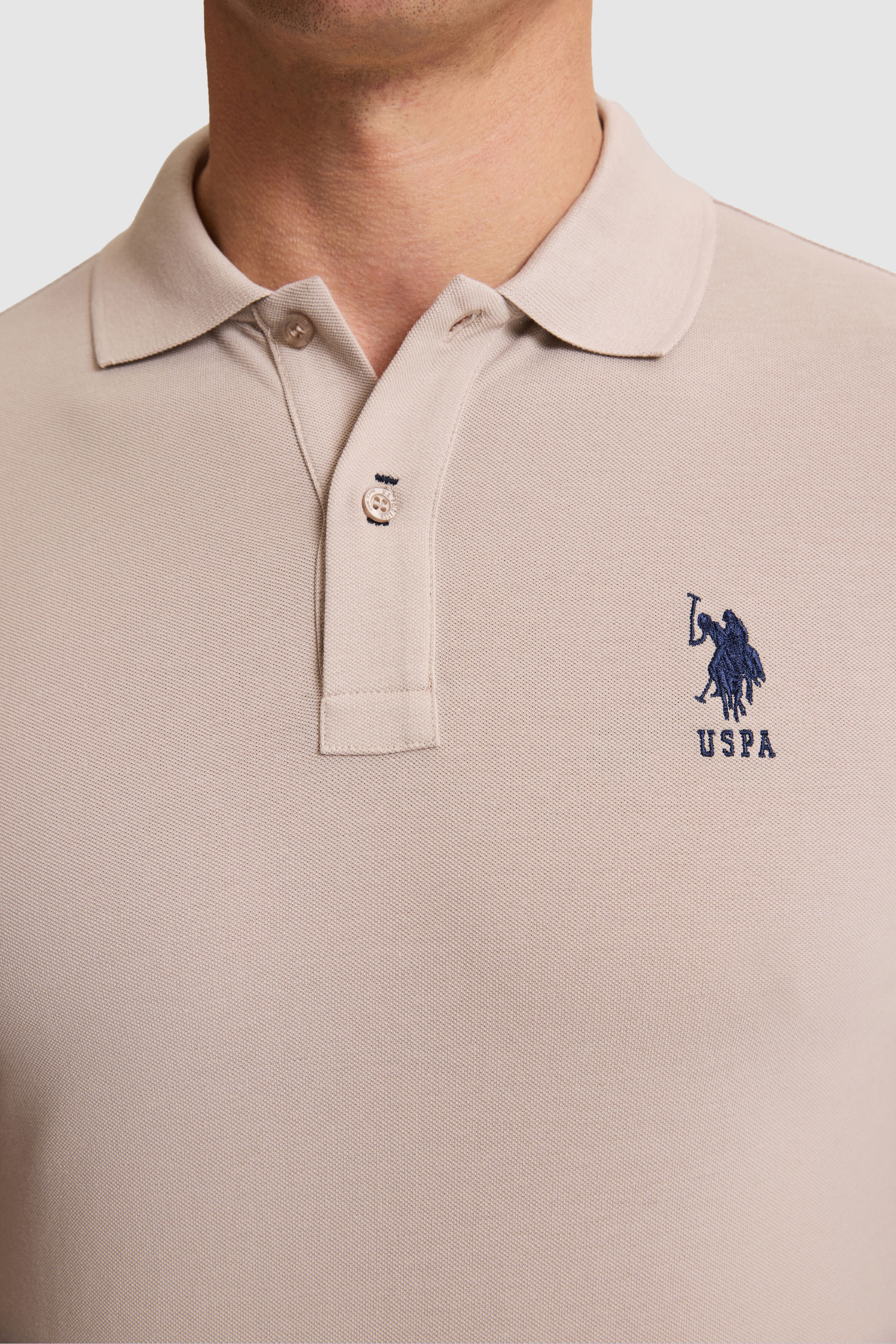 Erkek Taş Slim Fit Polo Yaka Basic Tişört