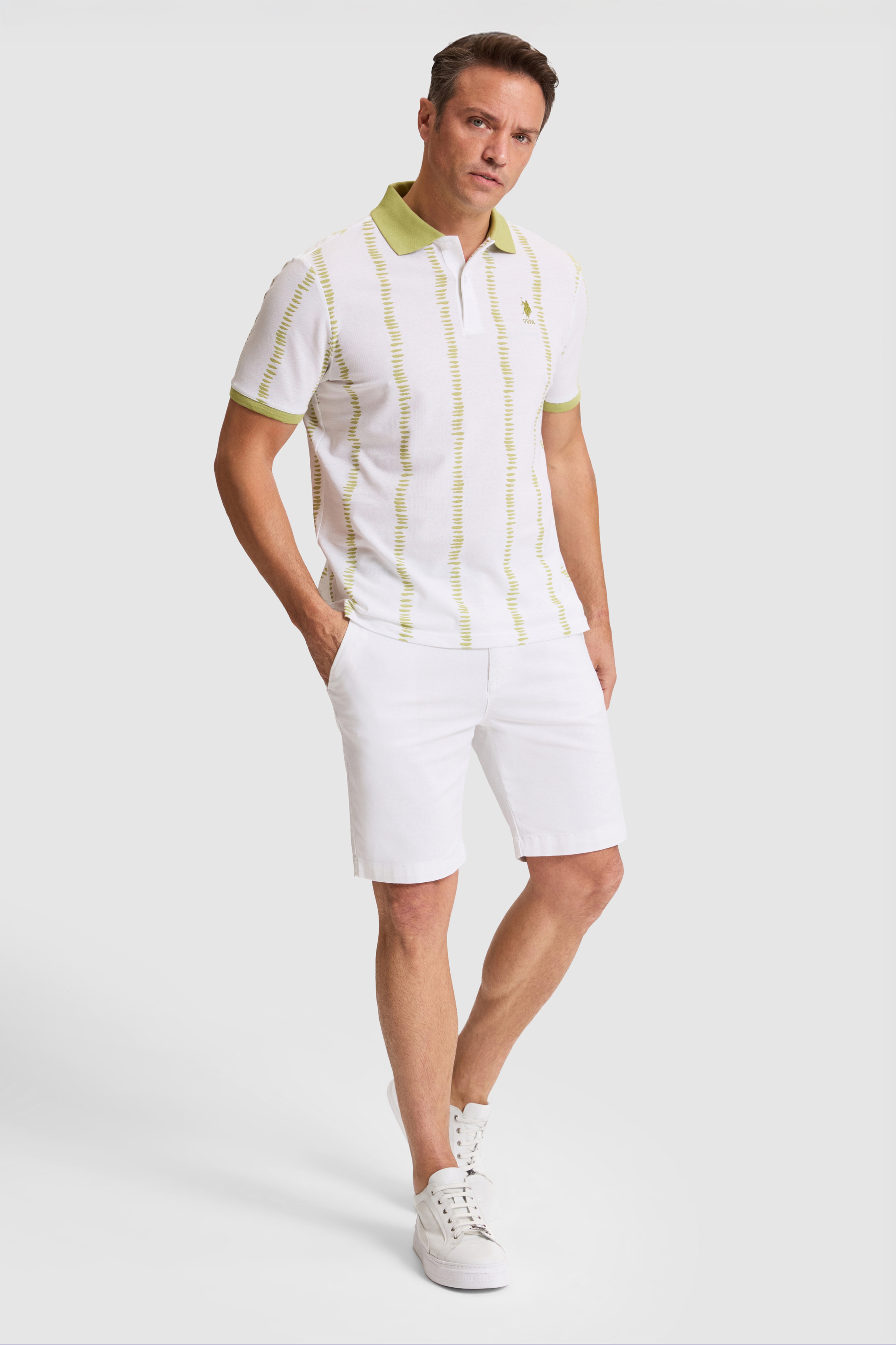Erkek Yeşil Regular Fit Polo Yaka Tişört