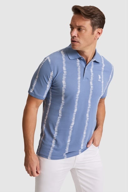 Erkek İndigo Regular Fit Polo Yaka Tişört