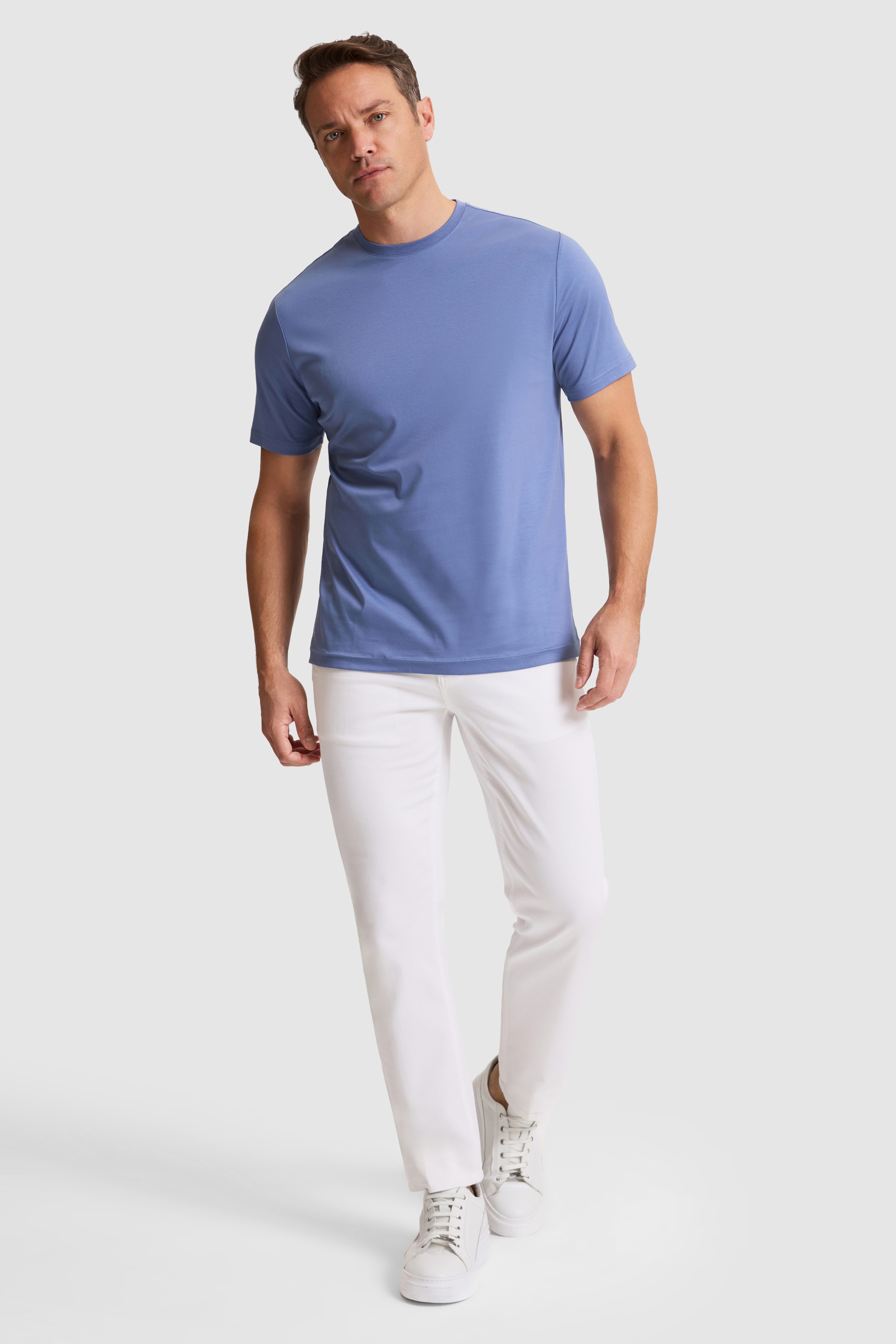 Erkek İndigoRegular Fit Bisiklet Yaka Basic Tişört
