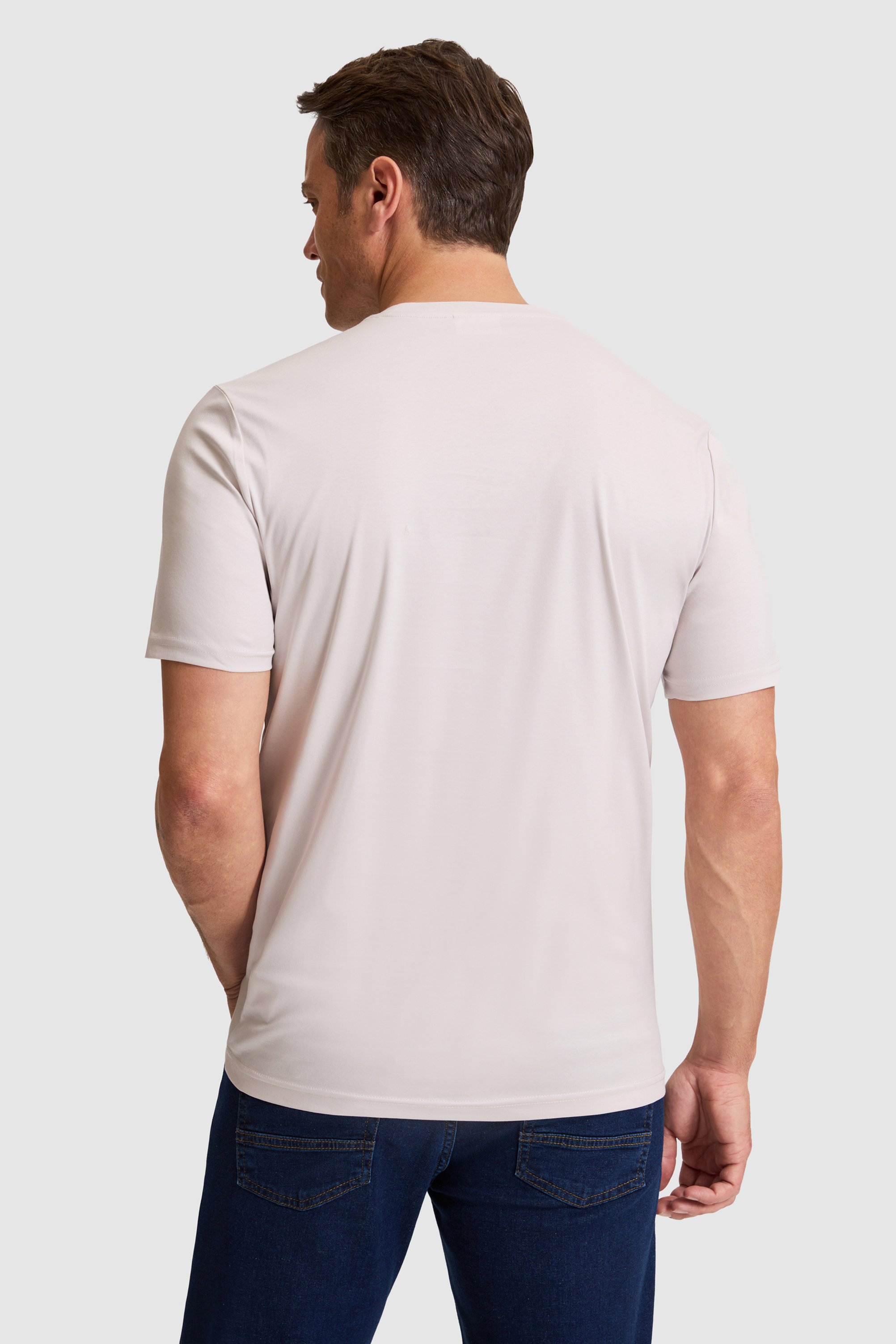 Erkek Açık Gri Basic Tişört - 50324943068
