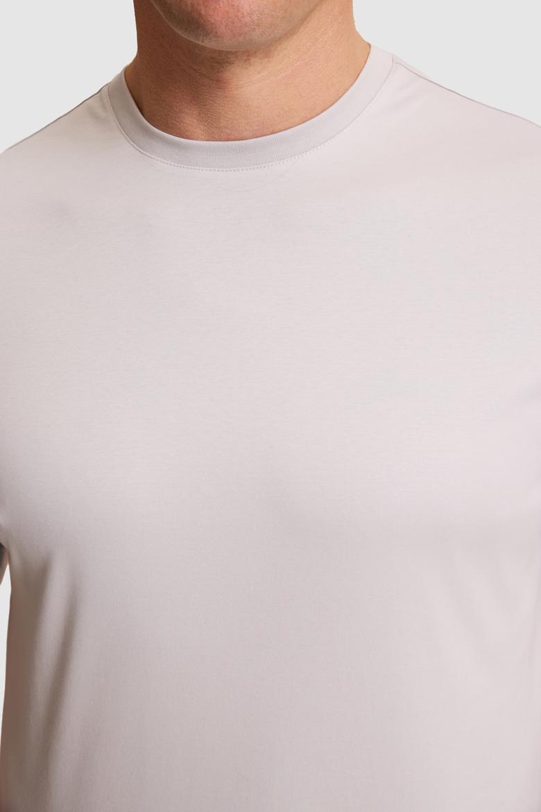 Erkek Açık Gri Basic Tişört - 50324943068