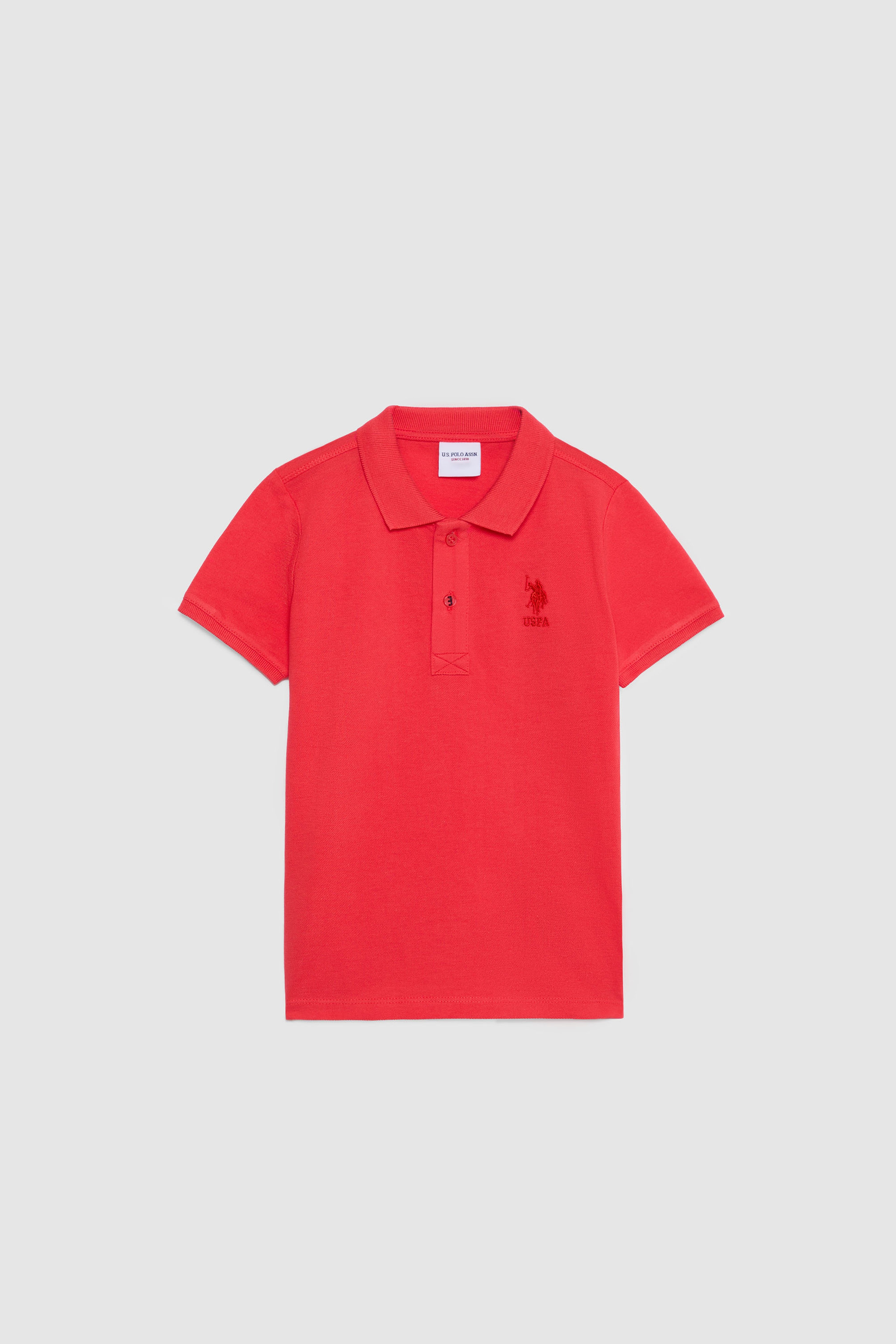 Erkek Çocuk Kırmızı Polo Yaka Basic Tişört