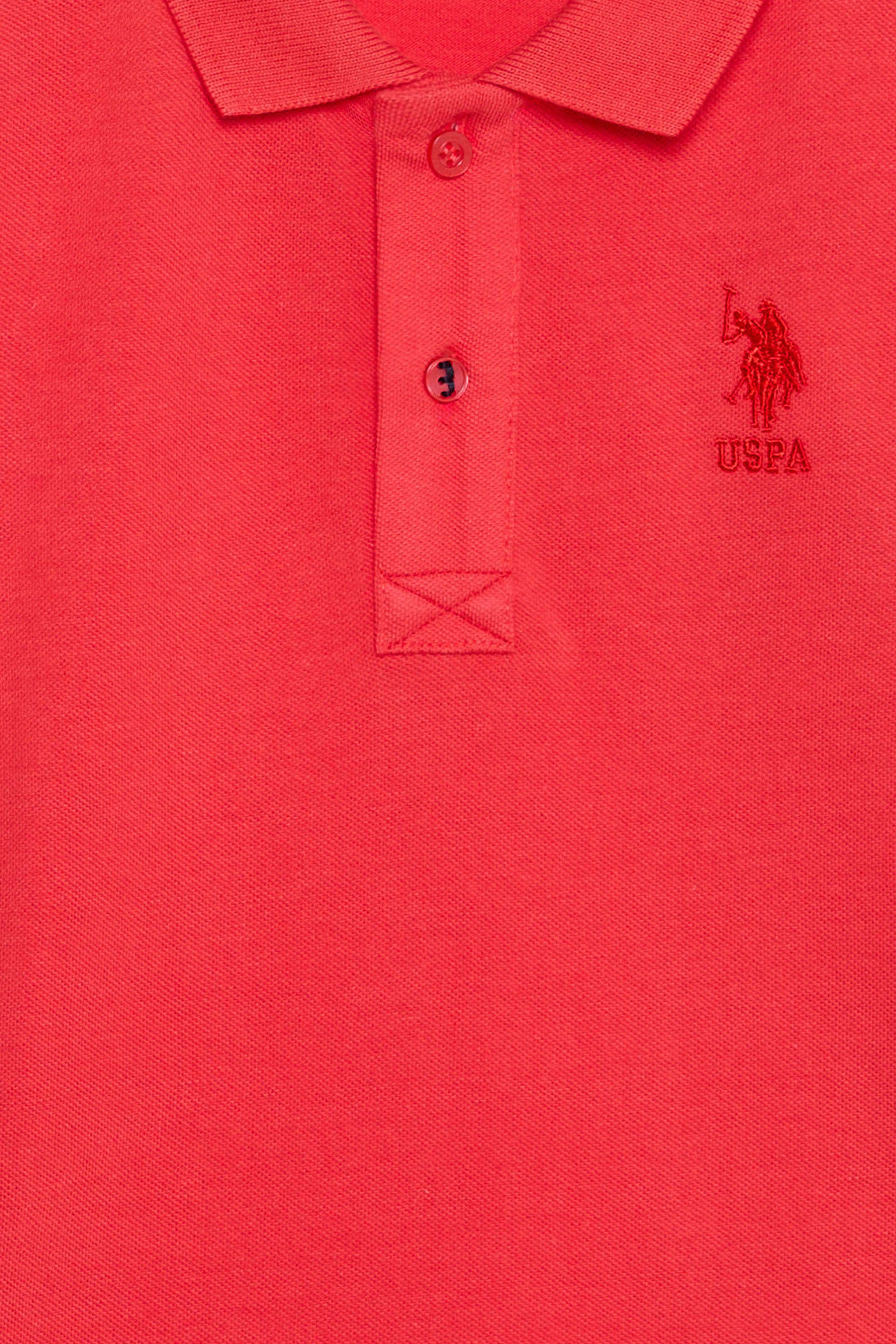 Erkek Çocuk Kırmızı Polo Yaka Basic Tişört - Image 3
