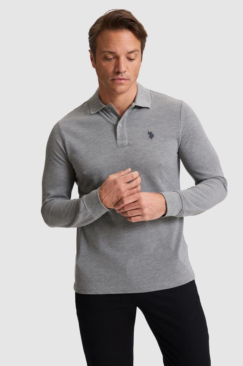 Erkek Gri Melanj Basic Sweatshirt