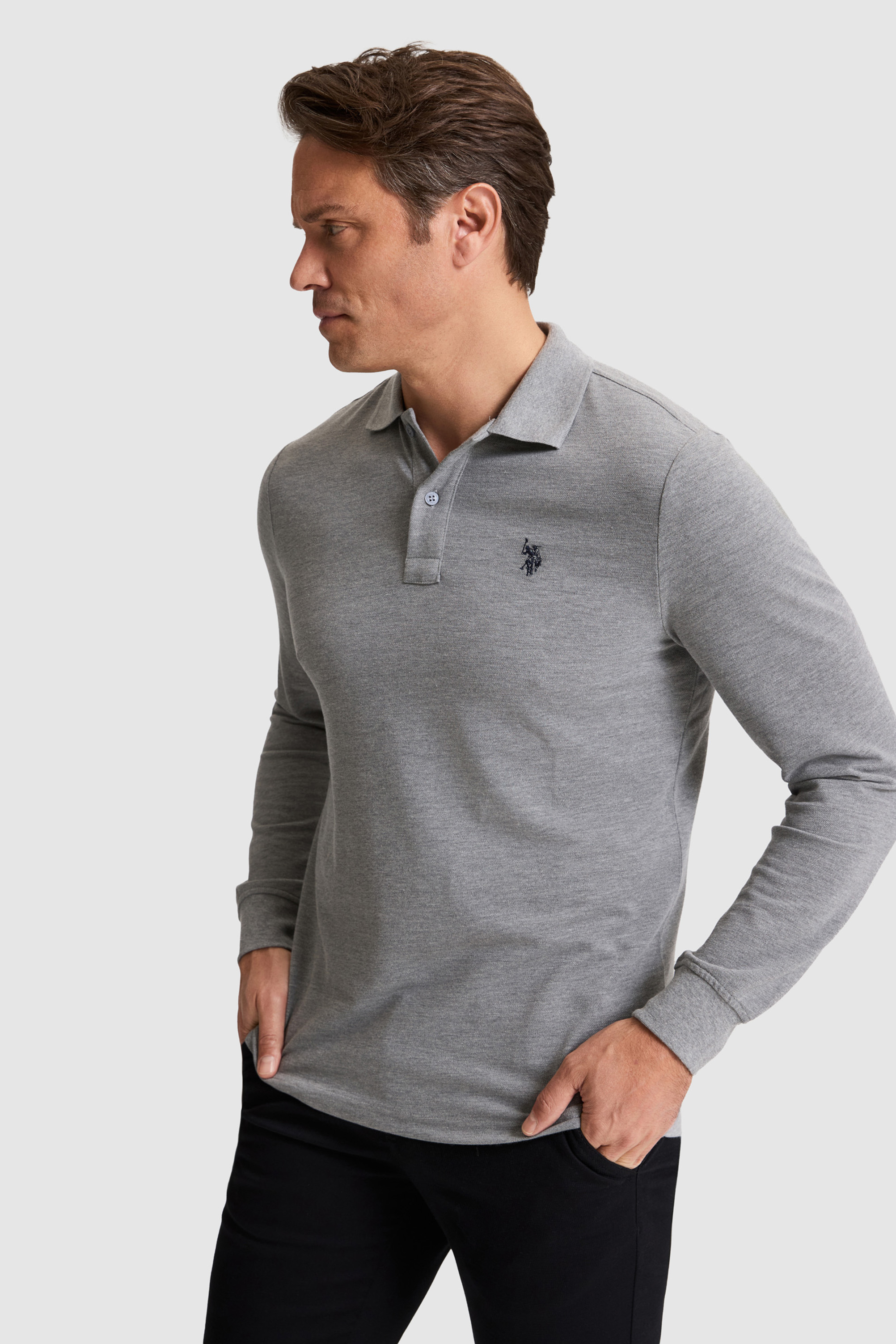 Erkek Gri Melanj Basic Sweatshirt - 50289051018