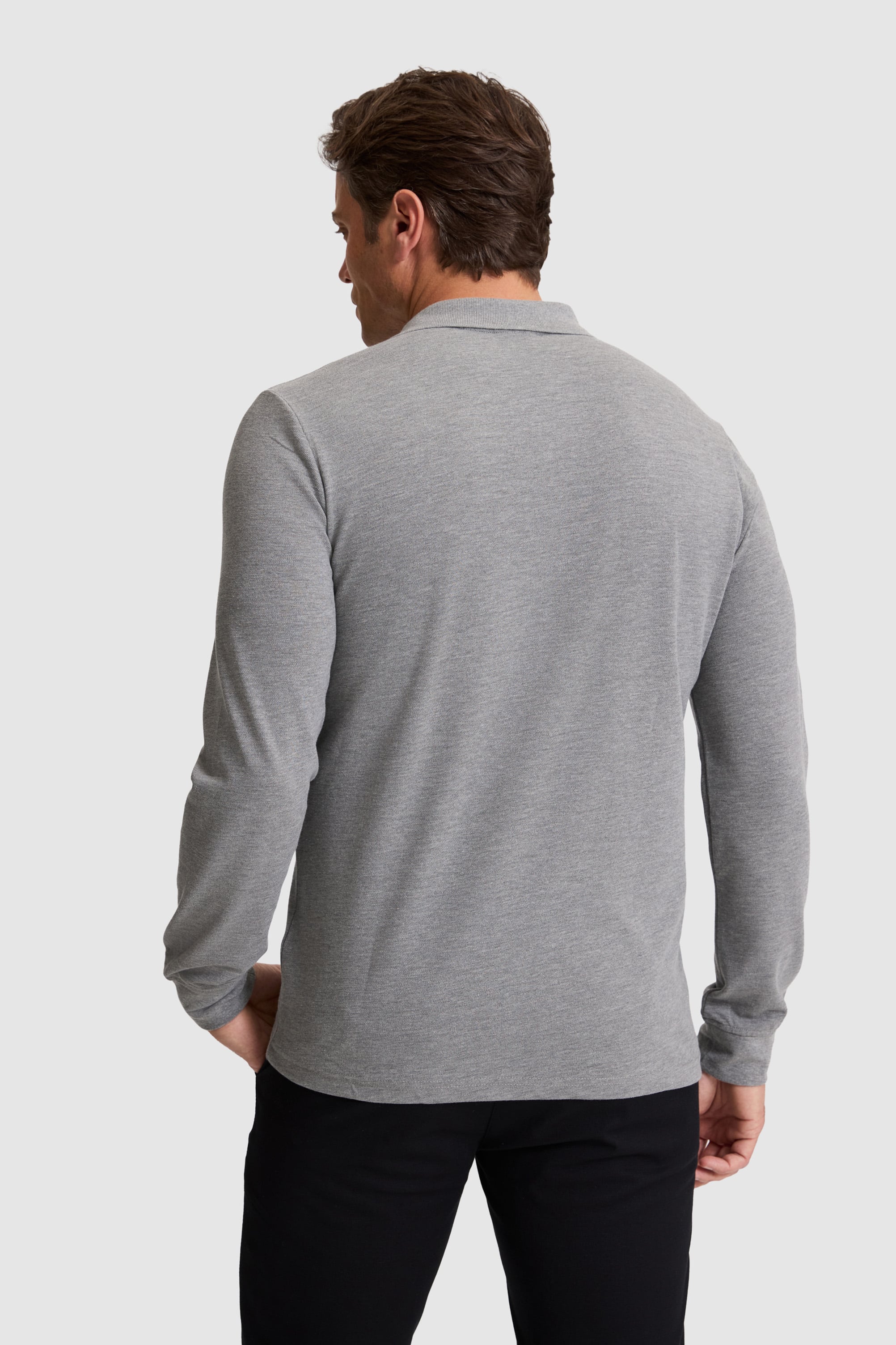 Erkek Gri Melanj Basic Sweatshirt