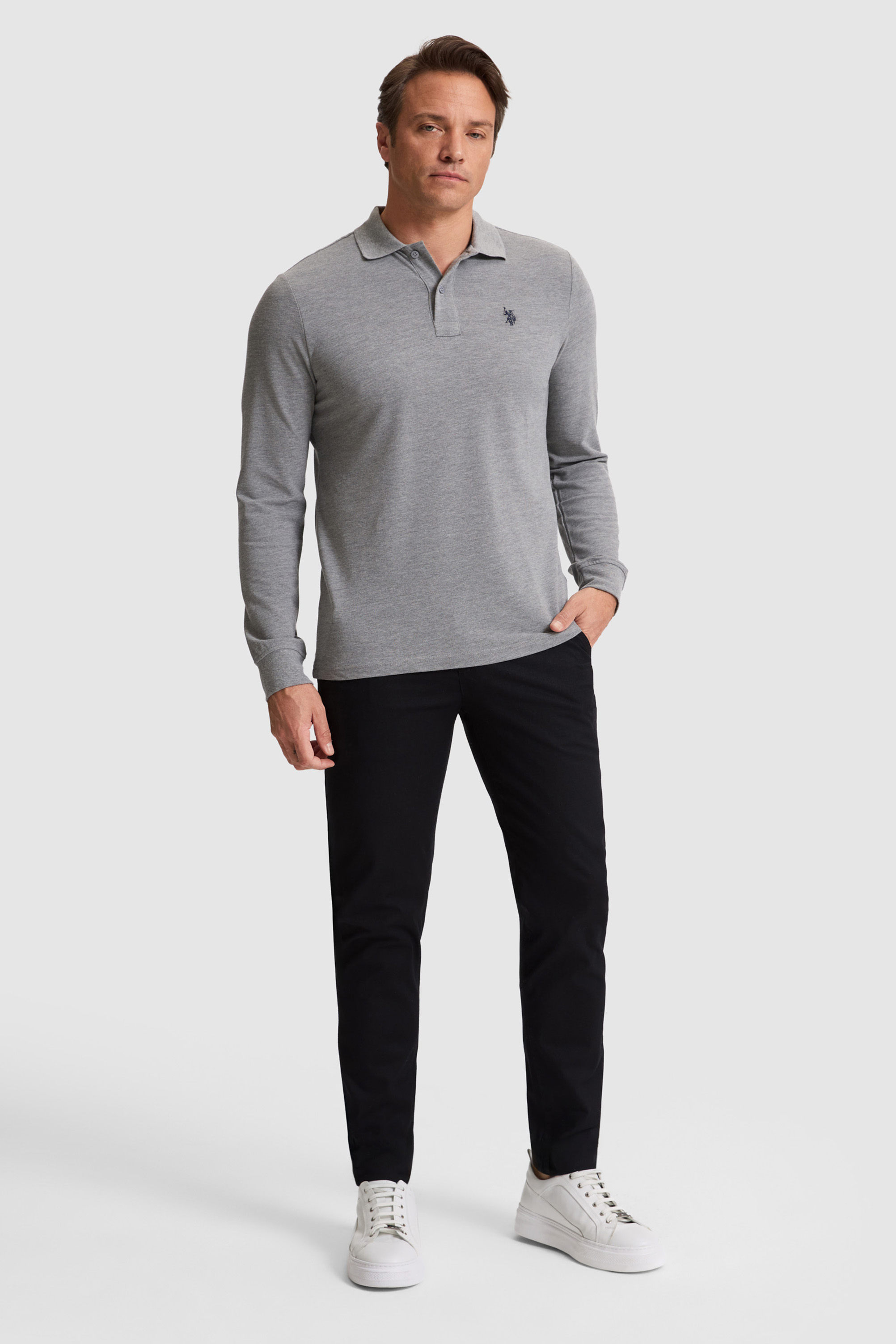 Erkek Gri Melanj Basic Sweatshirt - 50289051018