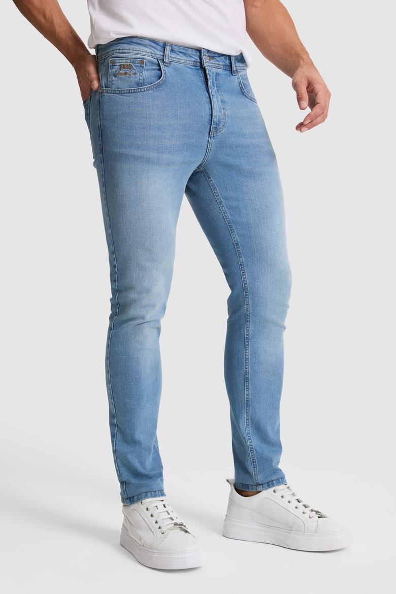 Erkek Açık Mavi Jean Pantolon - 50321486018
