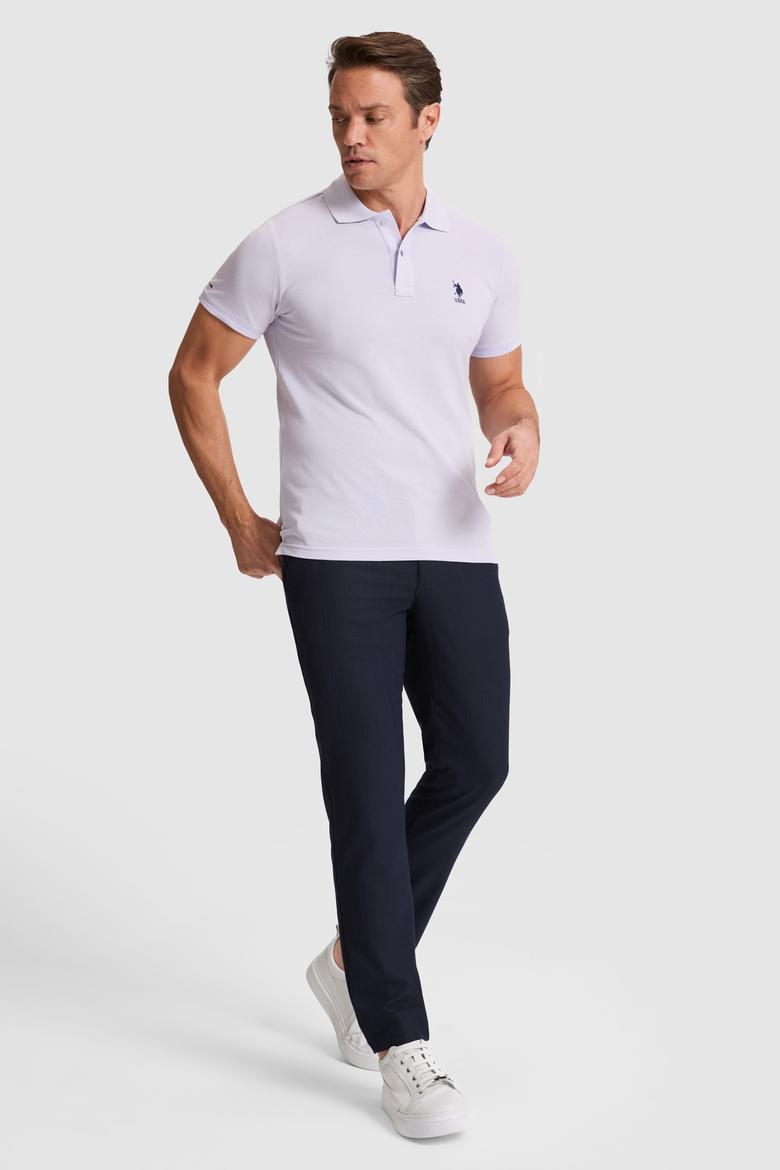 Erkek Lila Basic Tişört - 50322304122
