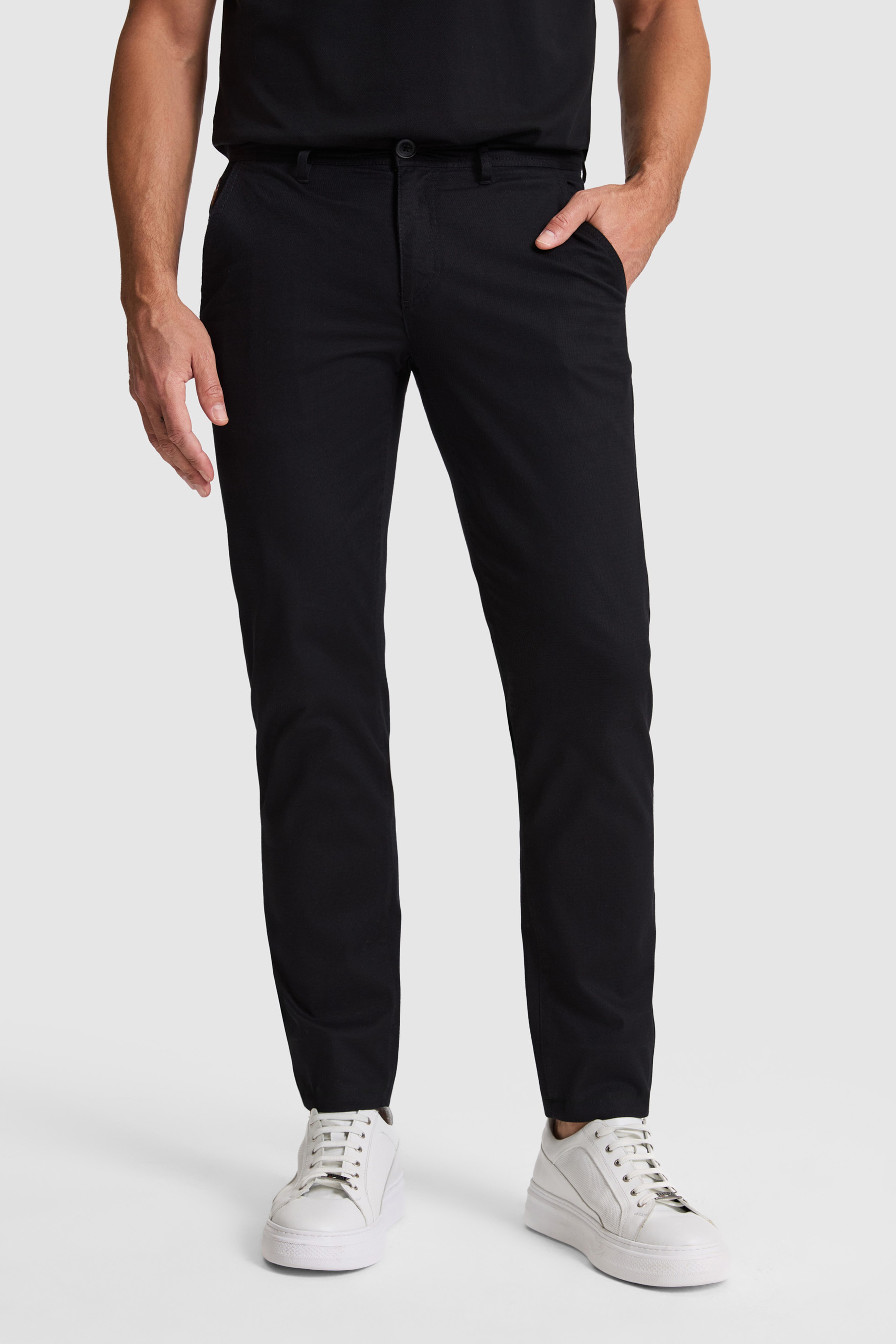 Erkek Siyah Kanvas / Chino Pantolon - Image 2