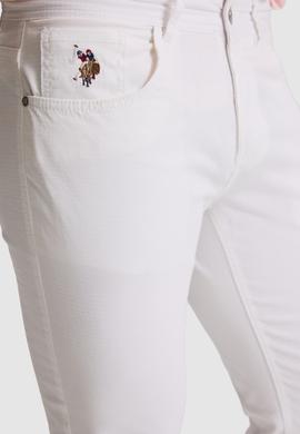Erkek Beyaz Kanvas / Chino Pantolon - 50322356094