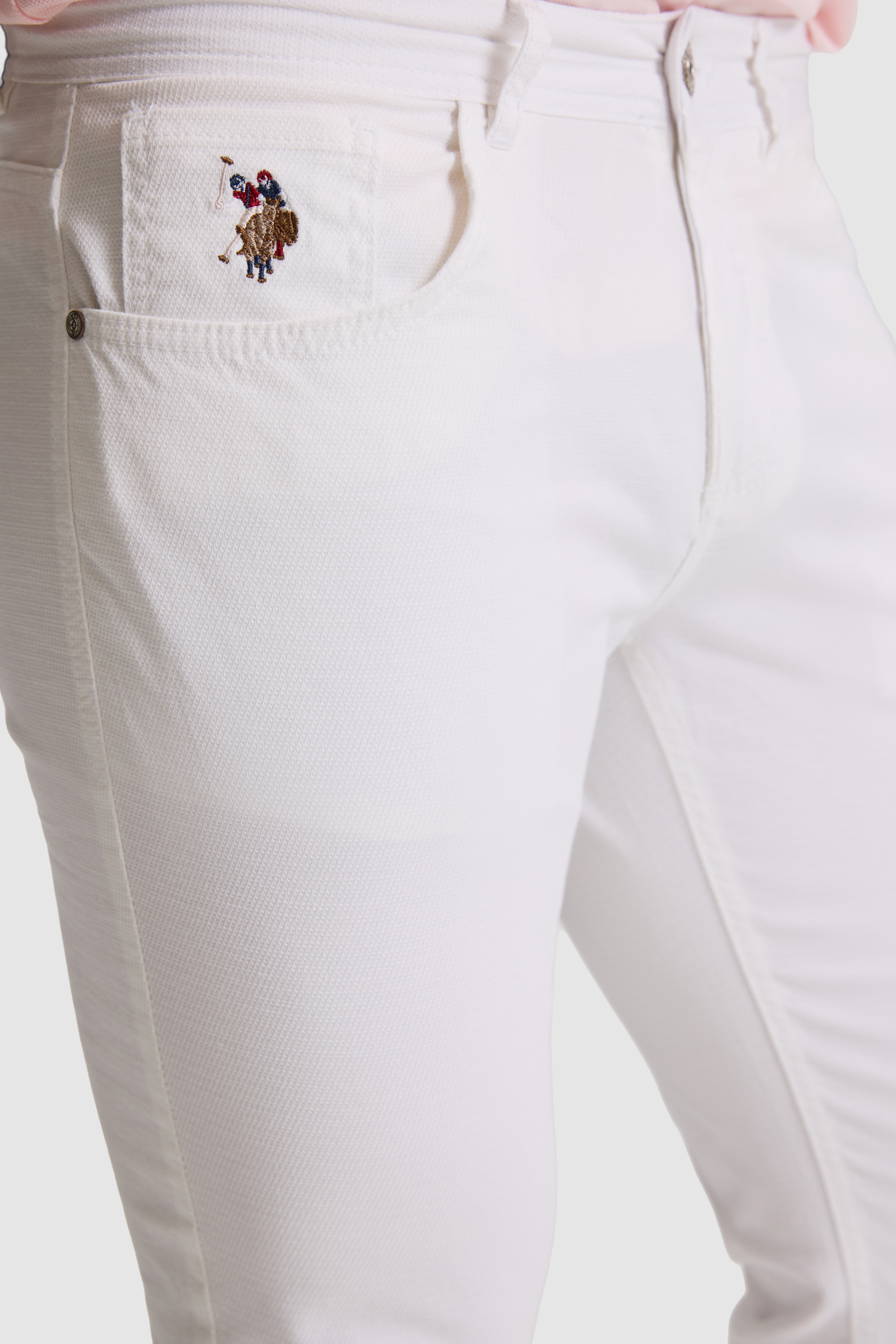 Erkek Beyaz Kanvas / Chino Pantolon - Image 6
