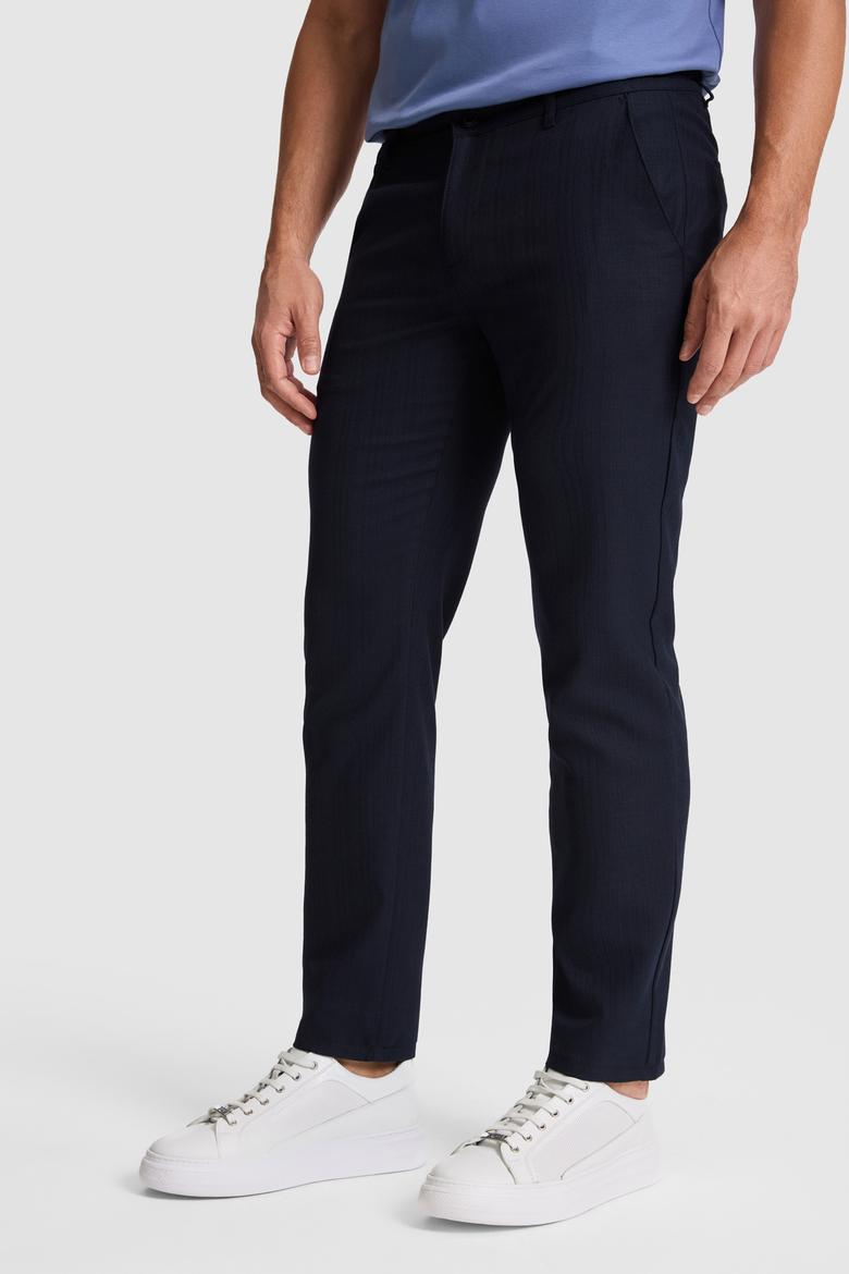Erkek Lacivert Kanvas Pantolon - 50322342101