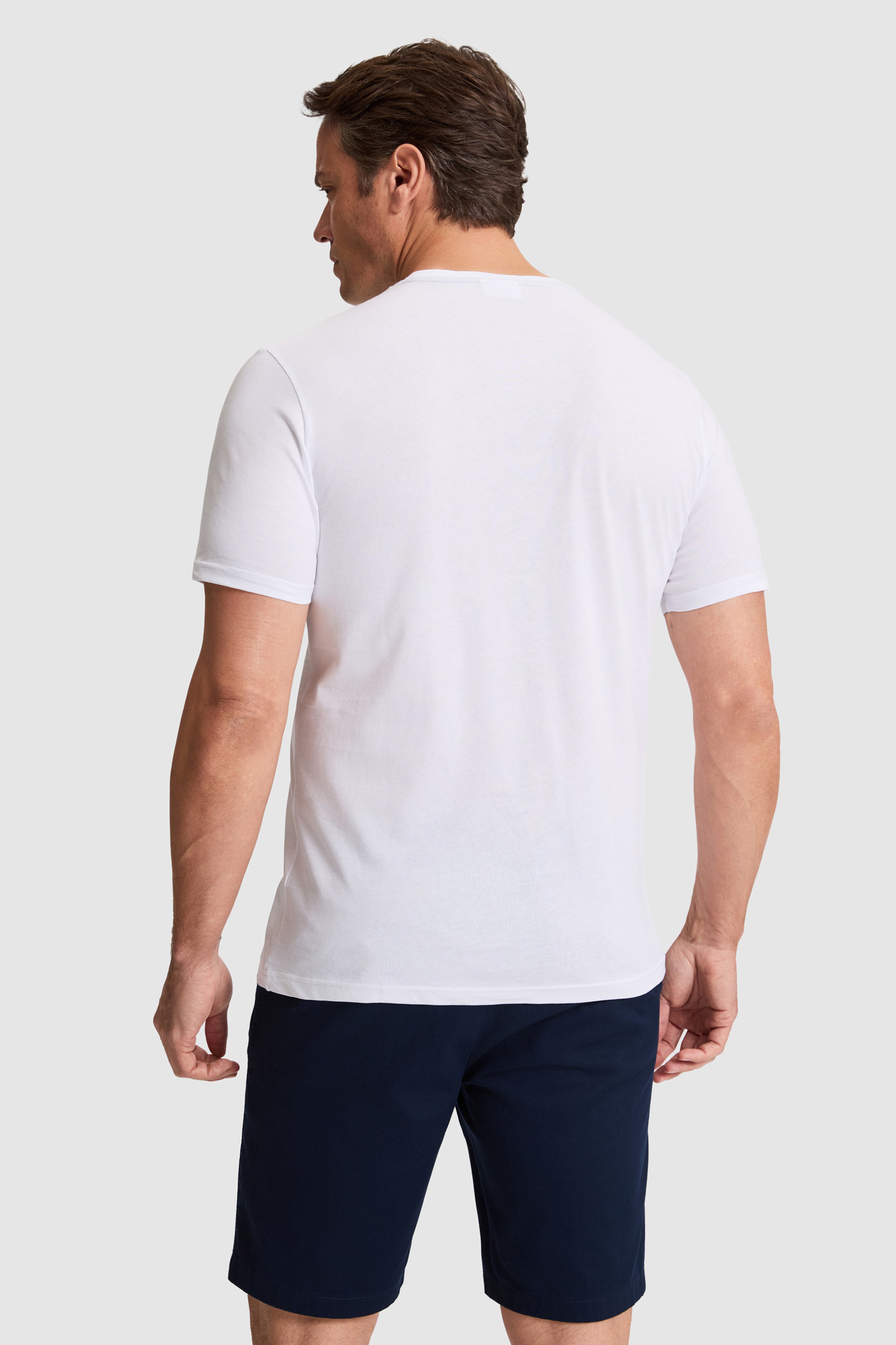 Erkek Beyaz Regular Fit Bisiklet Yaka Tişört