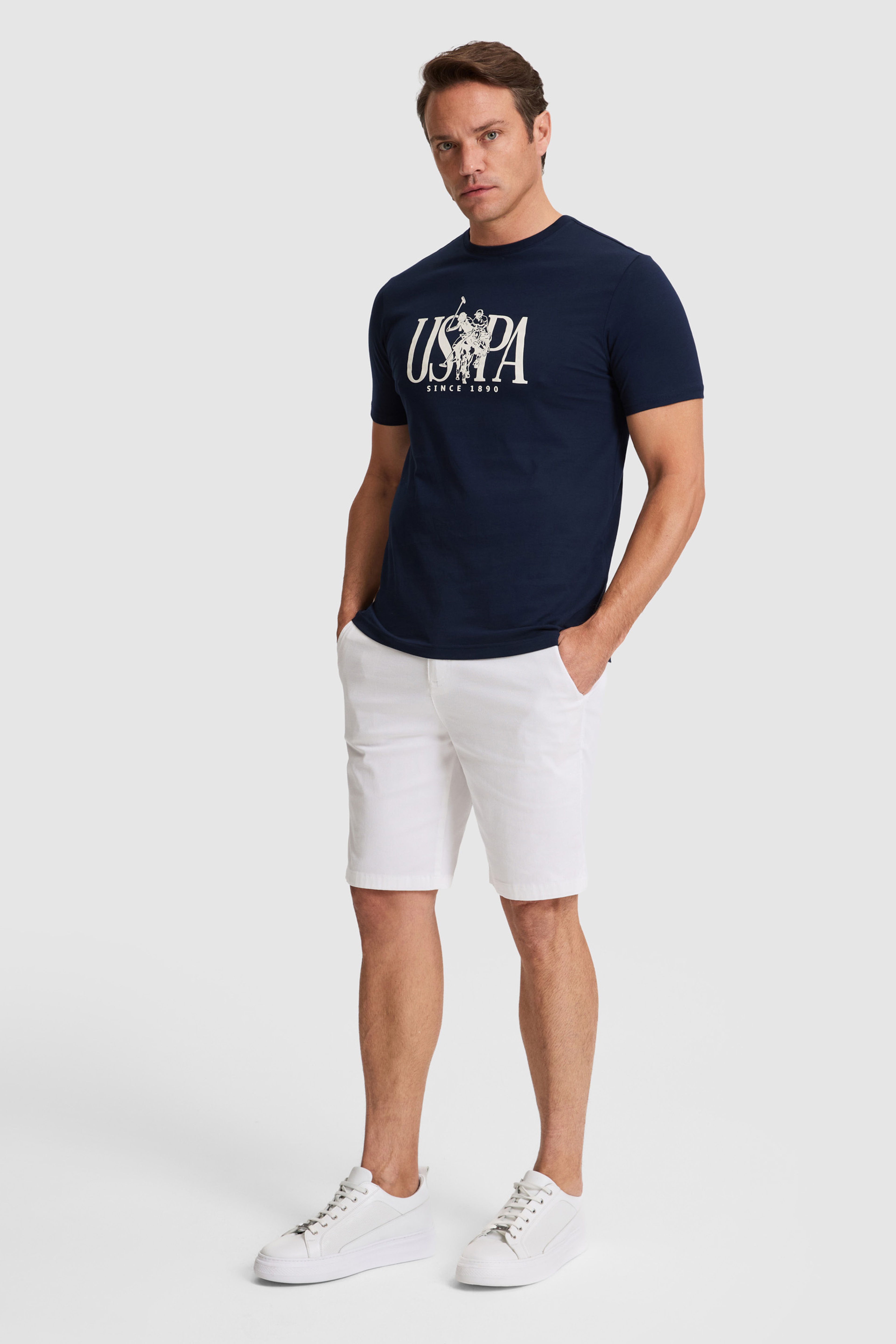 Erkek Lacivert Regular Fit Bisiklet Yaka Tişört