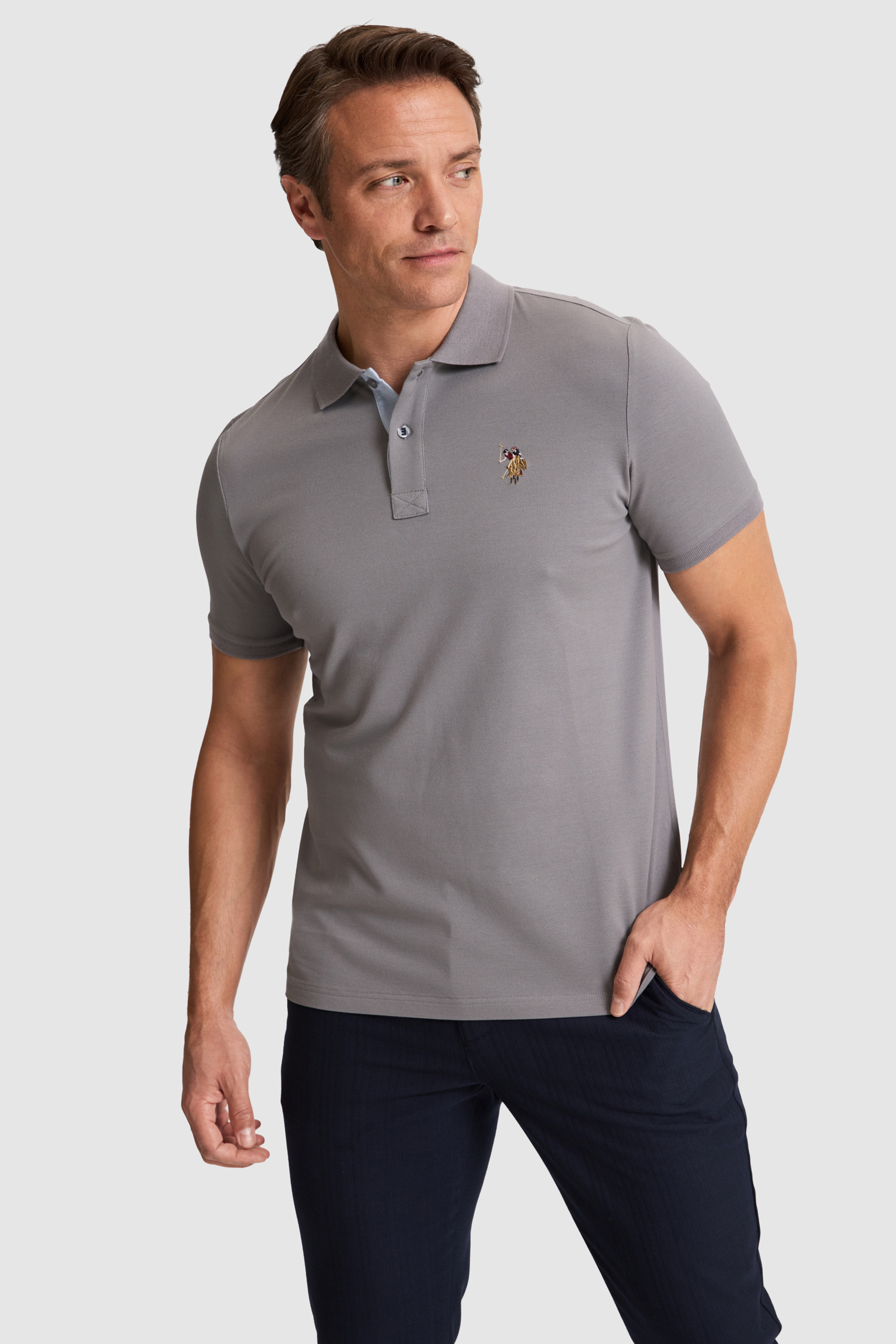 Erkek Gri Basic Tişört - 50324937056