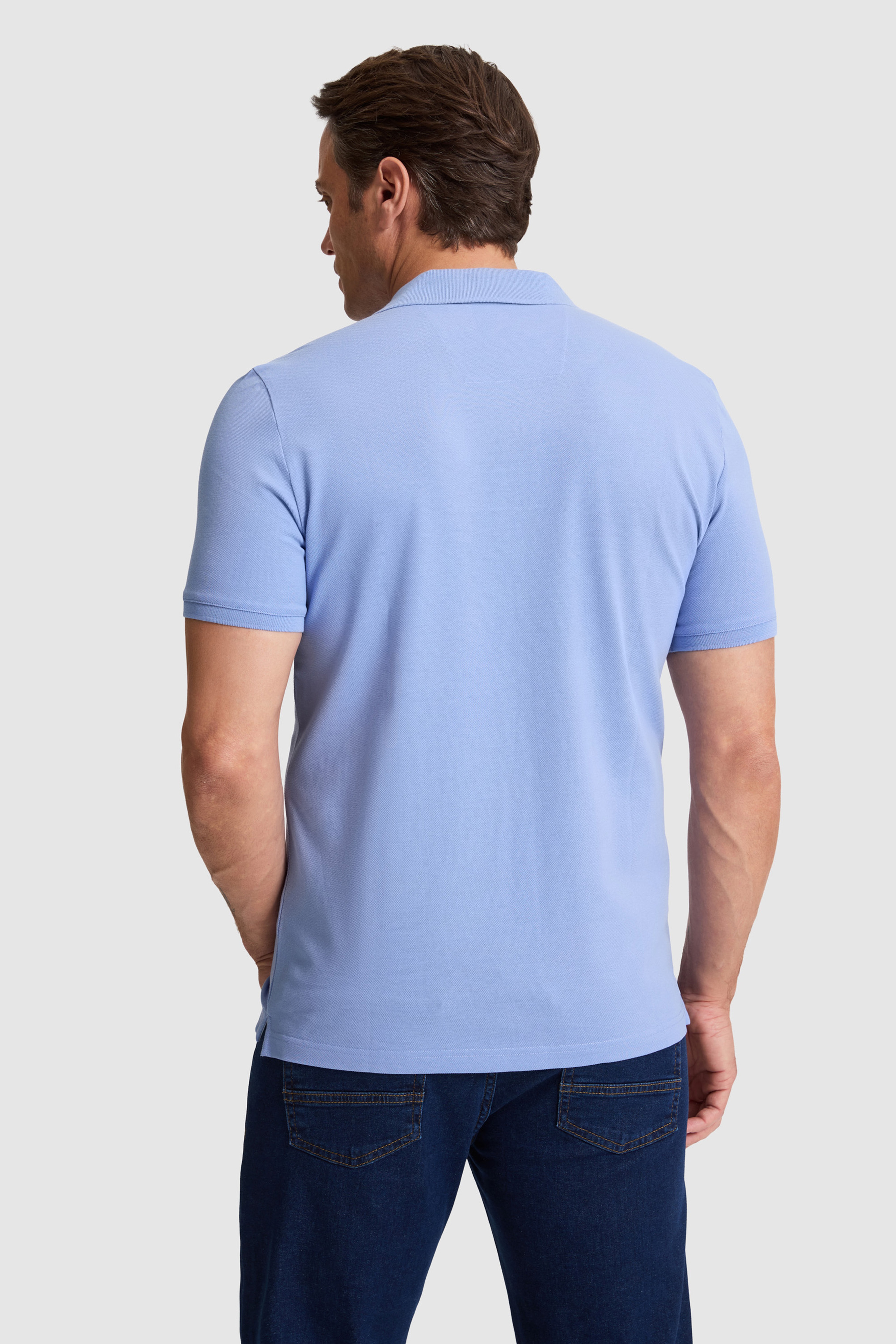 Erkek Mor Regular Fit Polo Yaka Basic Tişört - Image 5