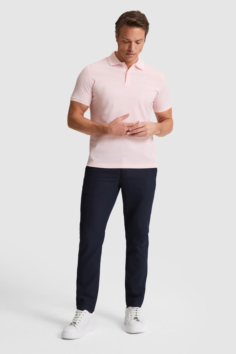 Erkek Açık Pembe Basic Tişört - 50324938037