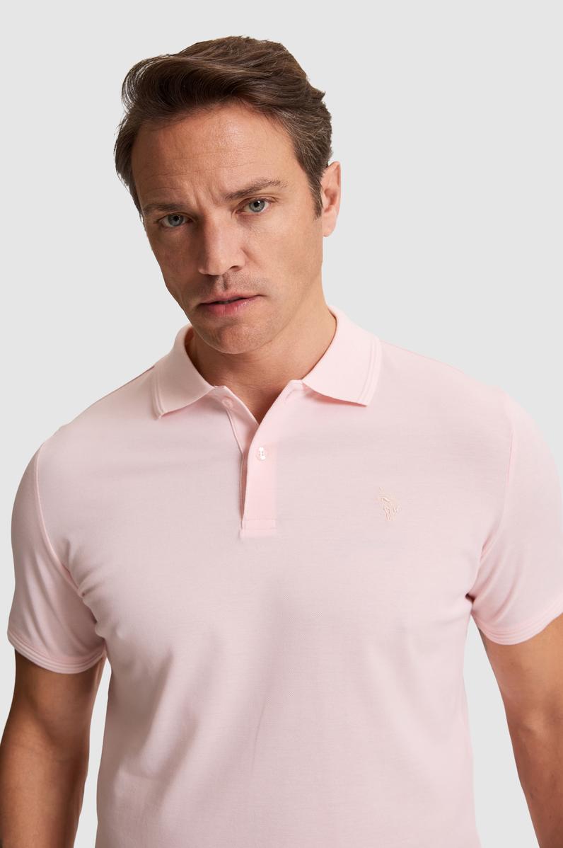 Erkek Açık Pembe Basic Tişört