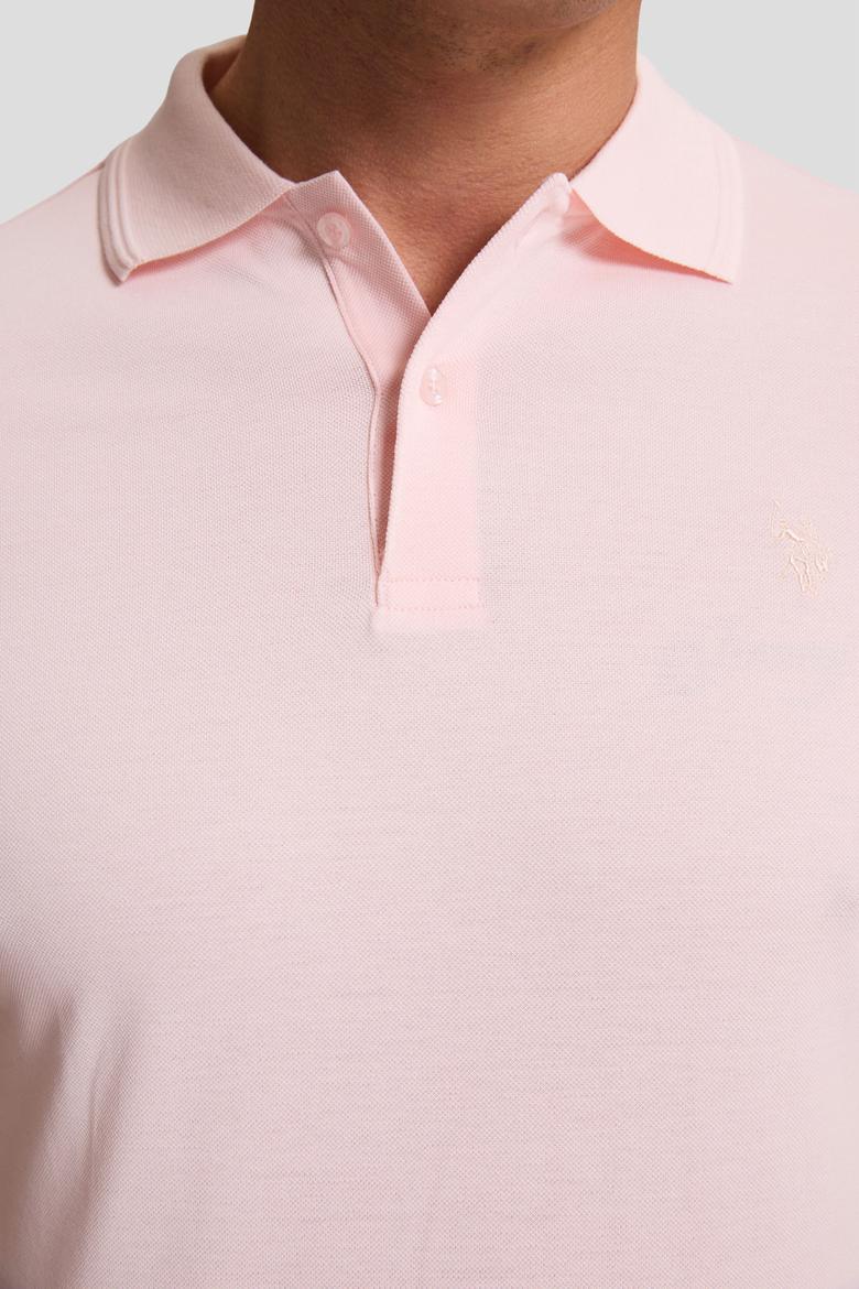 Erkek Açık Pembe Basic Tişört - 50324938037
