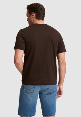 Erkek Koyu Kahverengi Basic Tişört - 50324944085