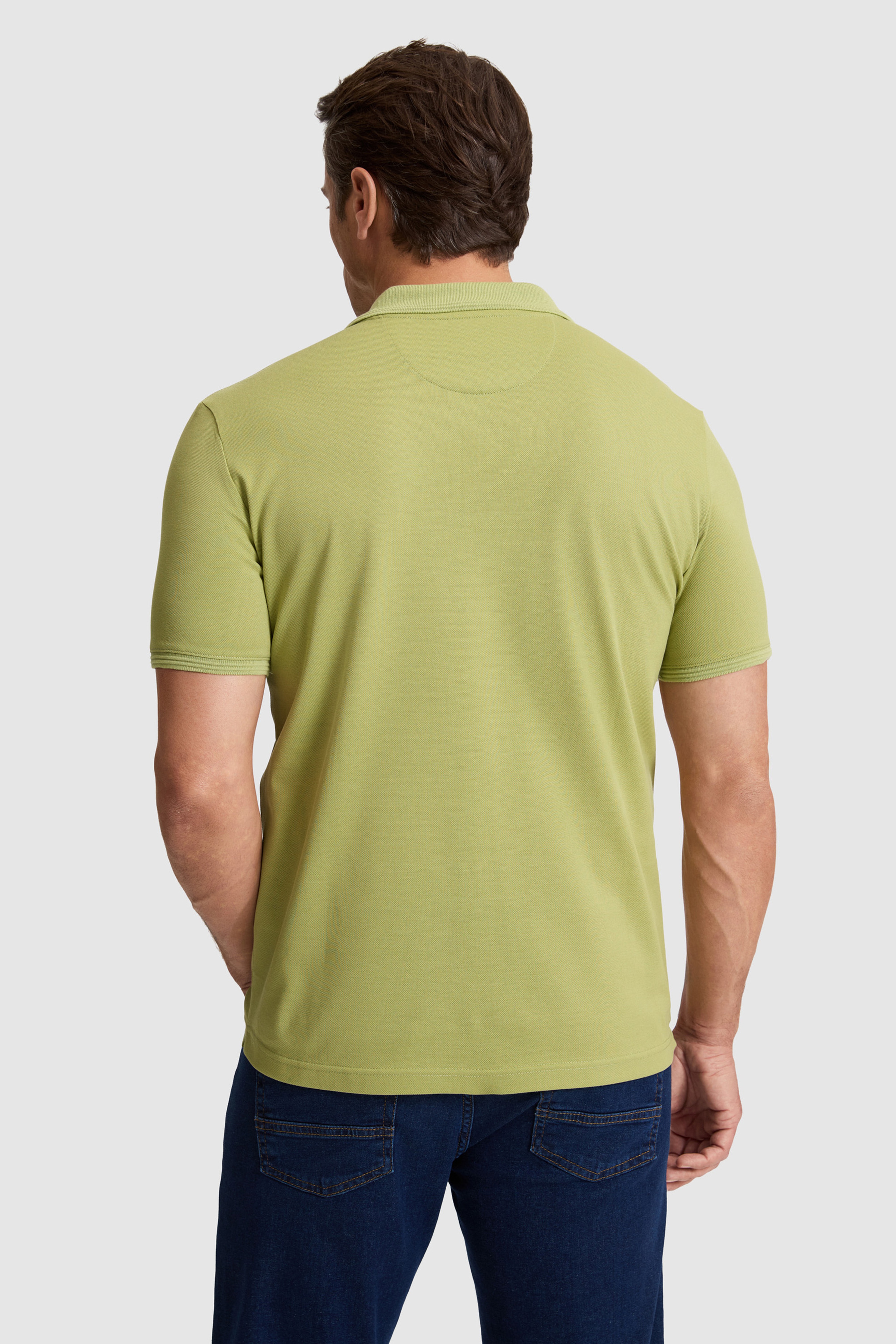 Erkek Yeşil Regular Fit Polo Yaka Basic Tişört - Image 5