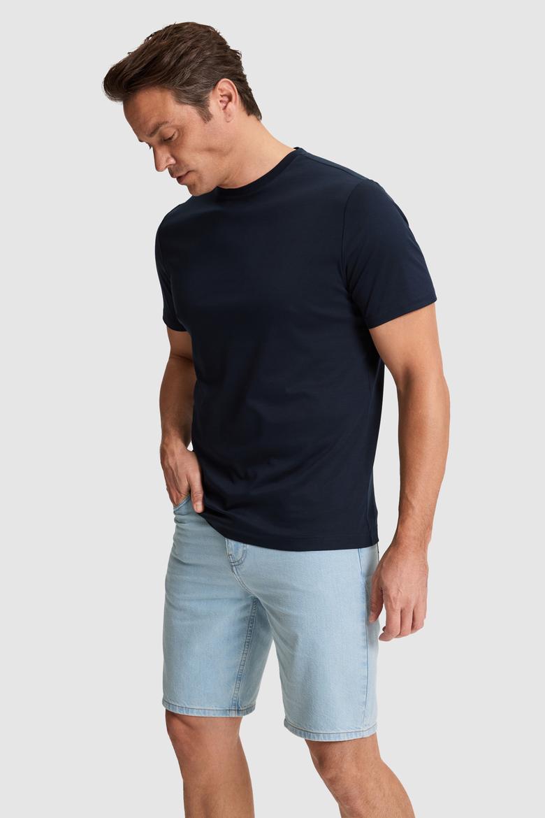Erkek Koyu Lacivert Basic Tişört - 50324943021