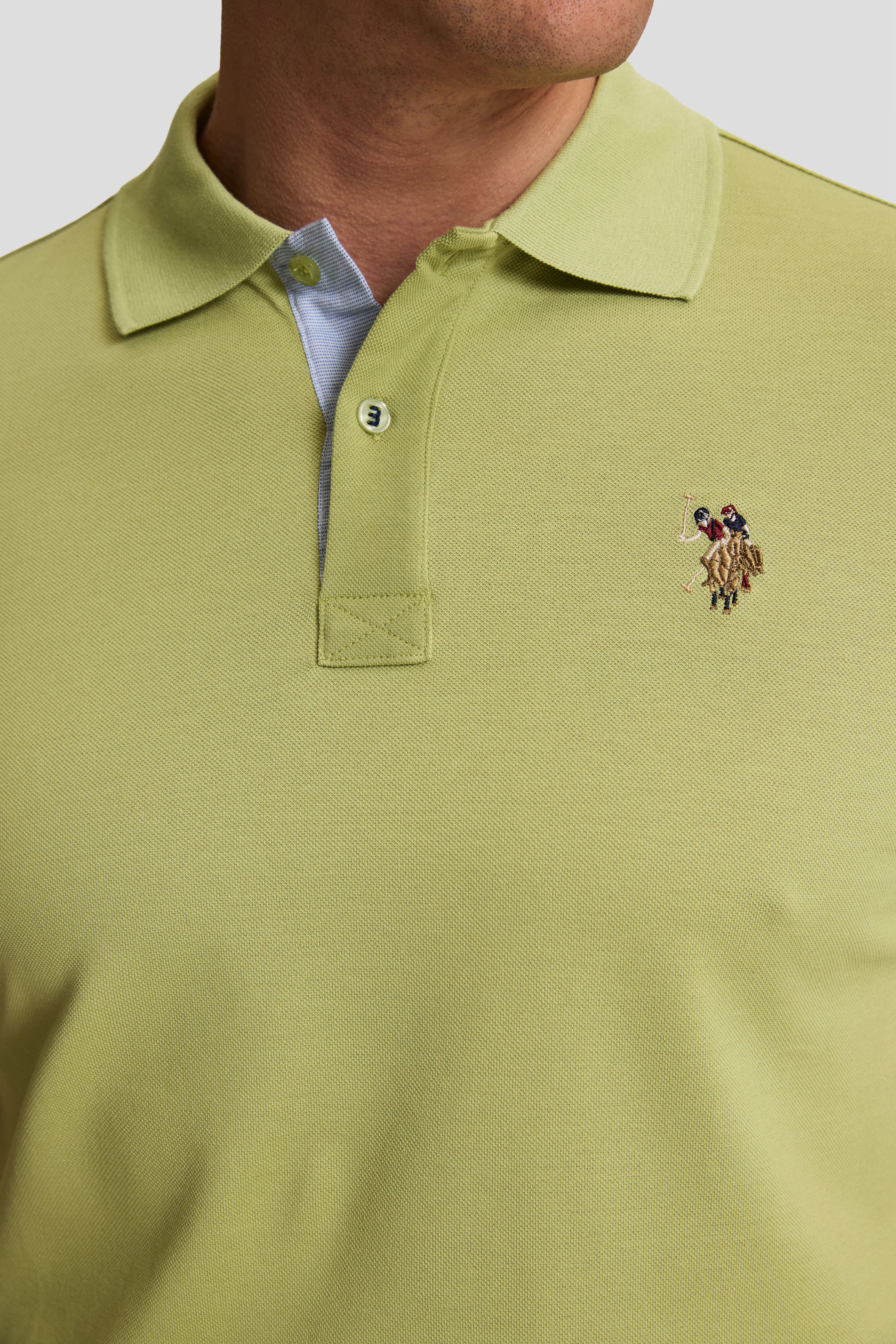 Erkek Yeşil Regular Fit Polo Yaka Basic Tişört - Image 6