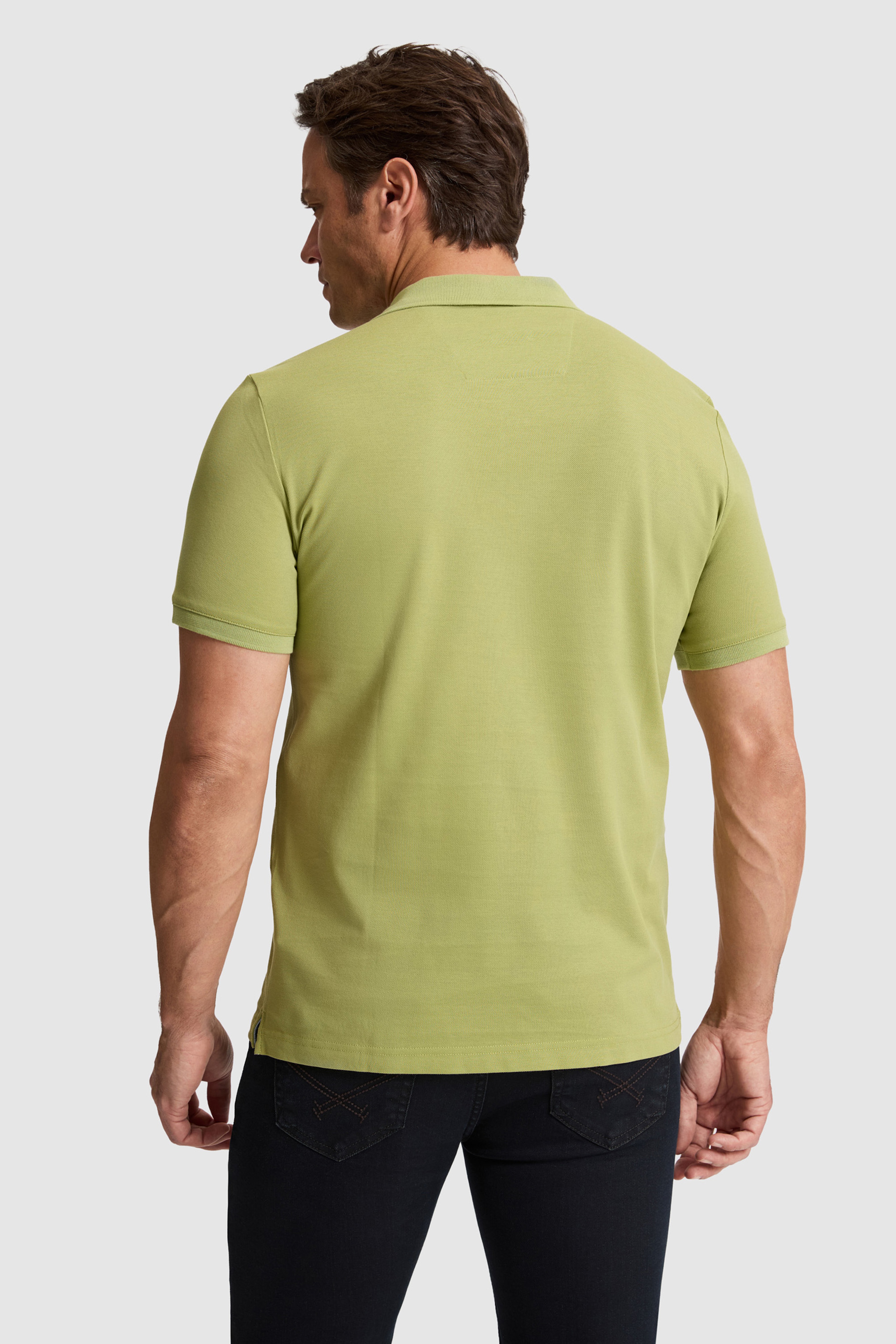 Erkek Yeşil Regular Fit Polo Yaka Basic Tişört - Image 5