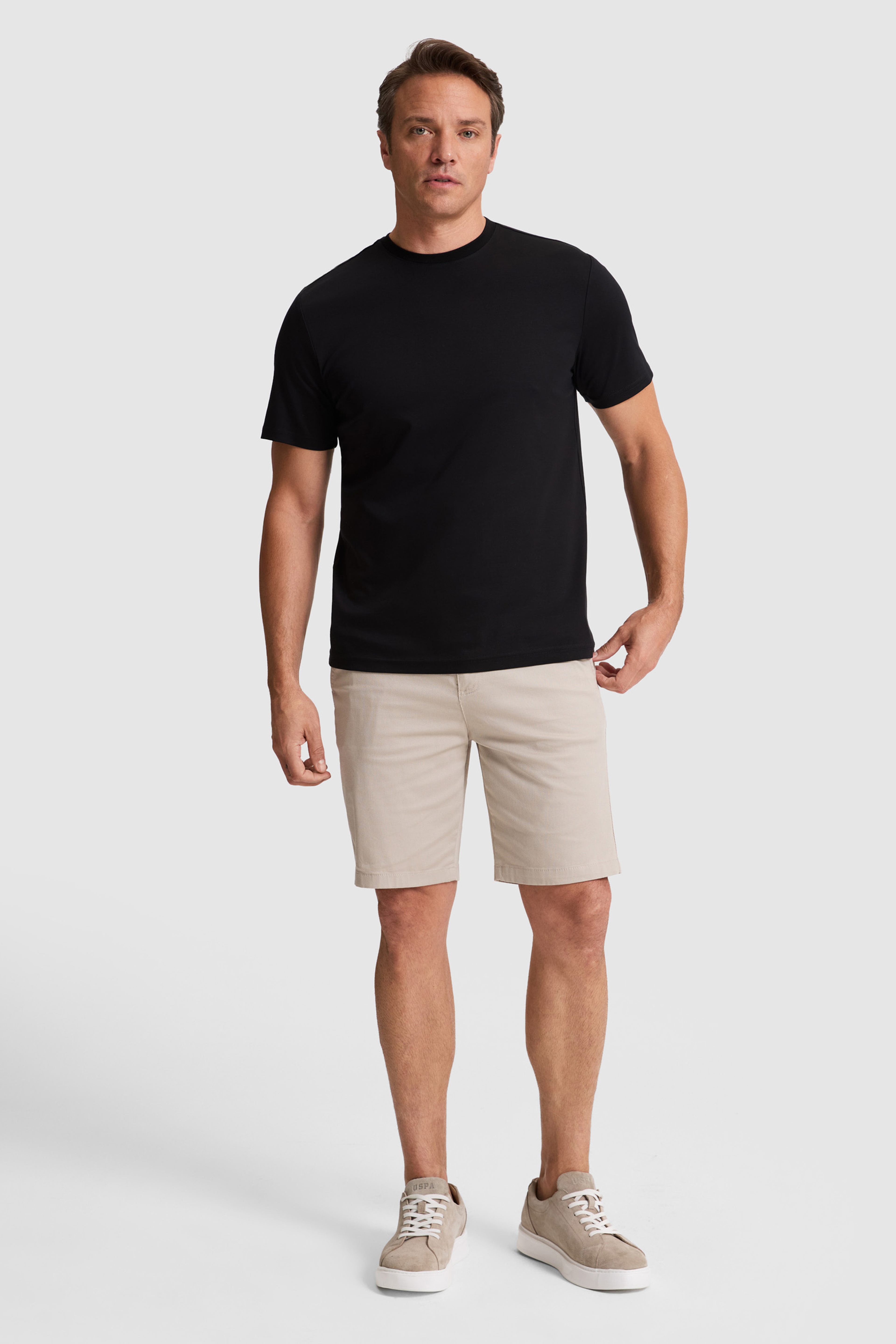 Erkek Siyah Regular Fit Bisiklet Yaka Basic Tişört