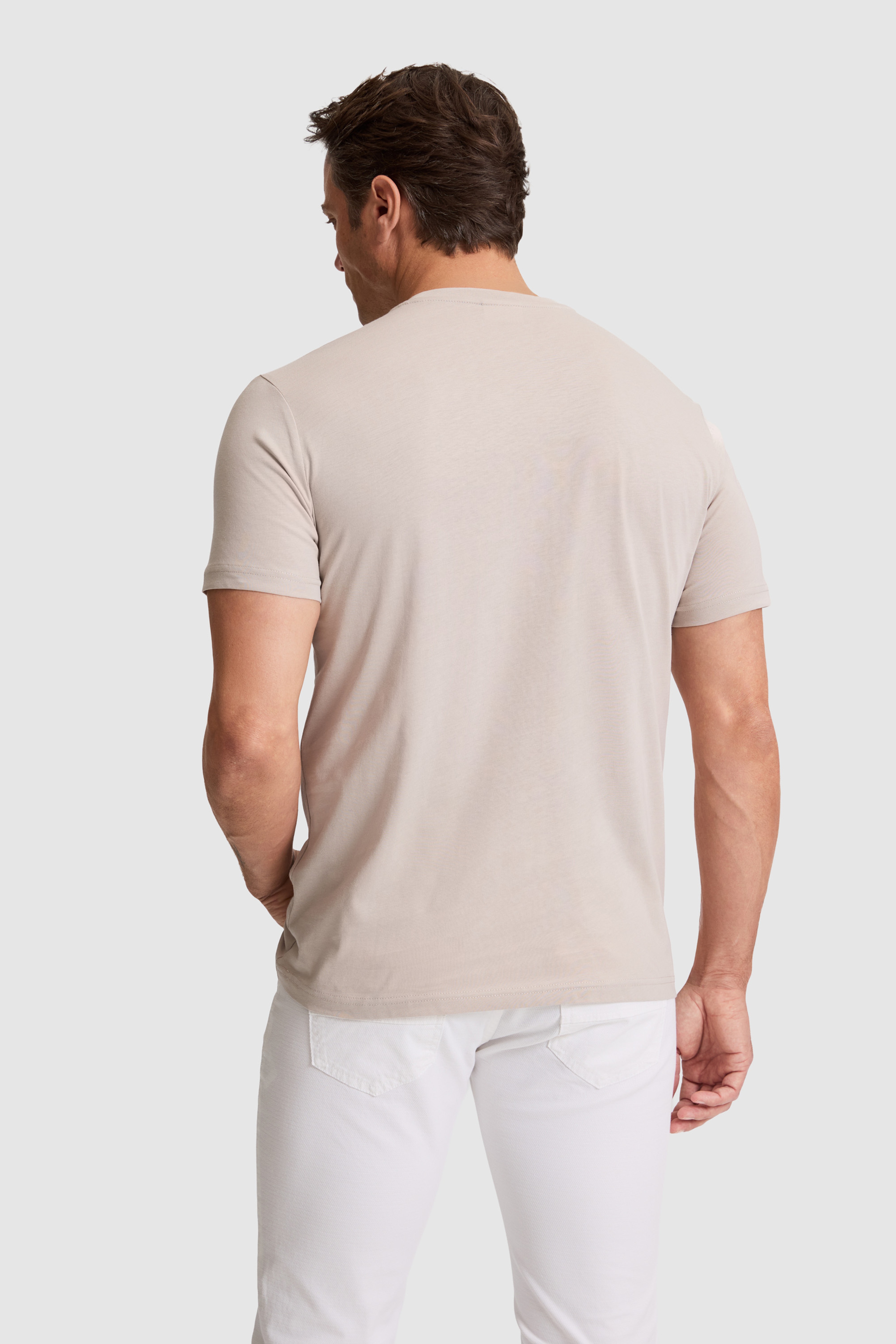 Erkek Taş Regular Fit Bisiklet Yaka Tişört