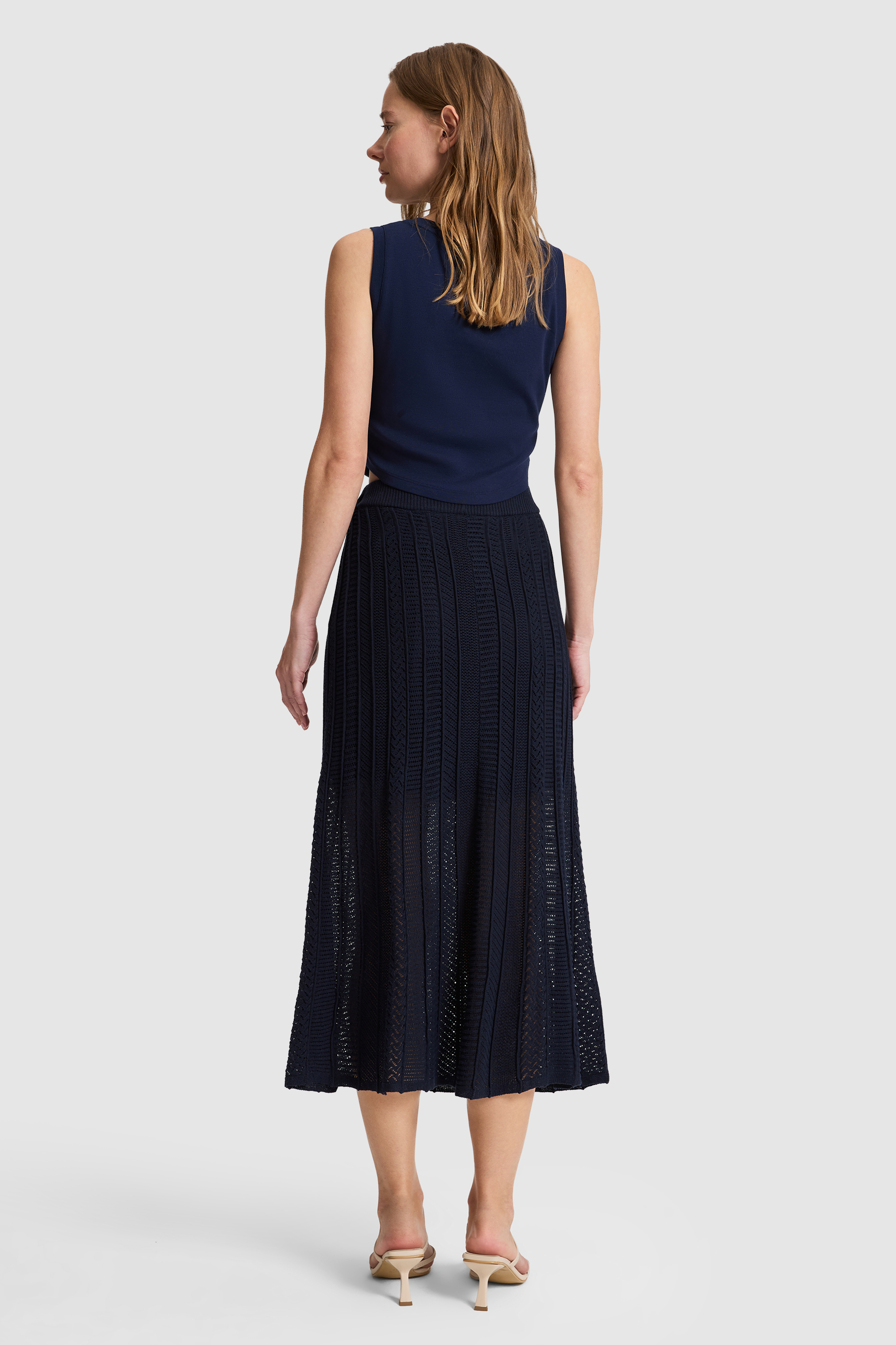 Kadın Lacivert Triko Etek - 50321870010