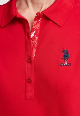 Kadın Kırmızı Polo Yaka Basic Tişört - 50321798241