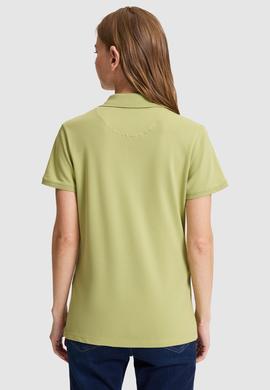 Kadın Yeşil Polo Yaka Basic Tişört - 50321798060