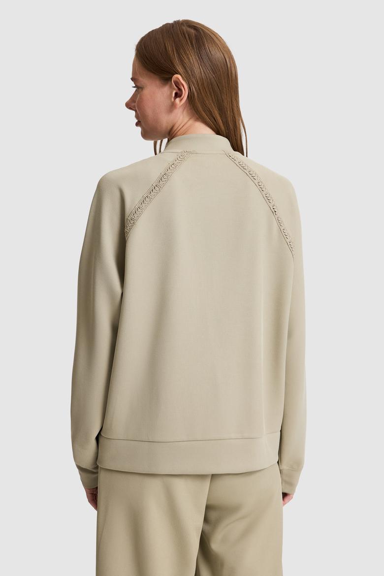 Kadın Açık Haki Fermuarlı Sweatshirt - 50321999010